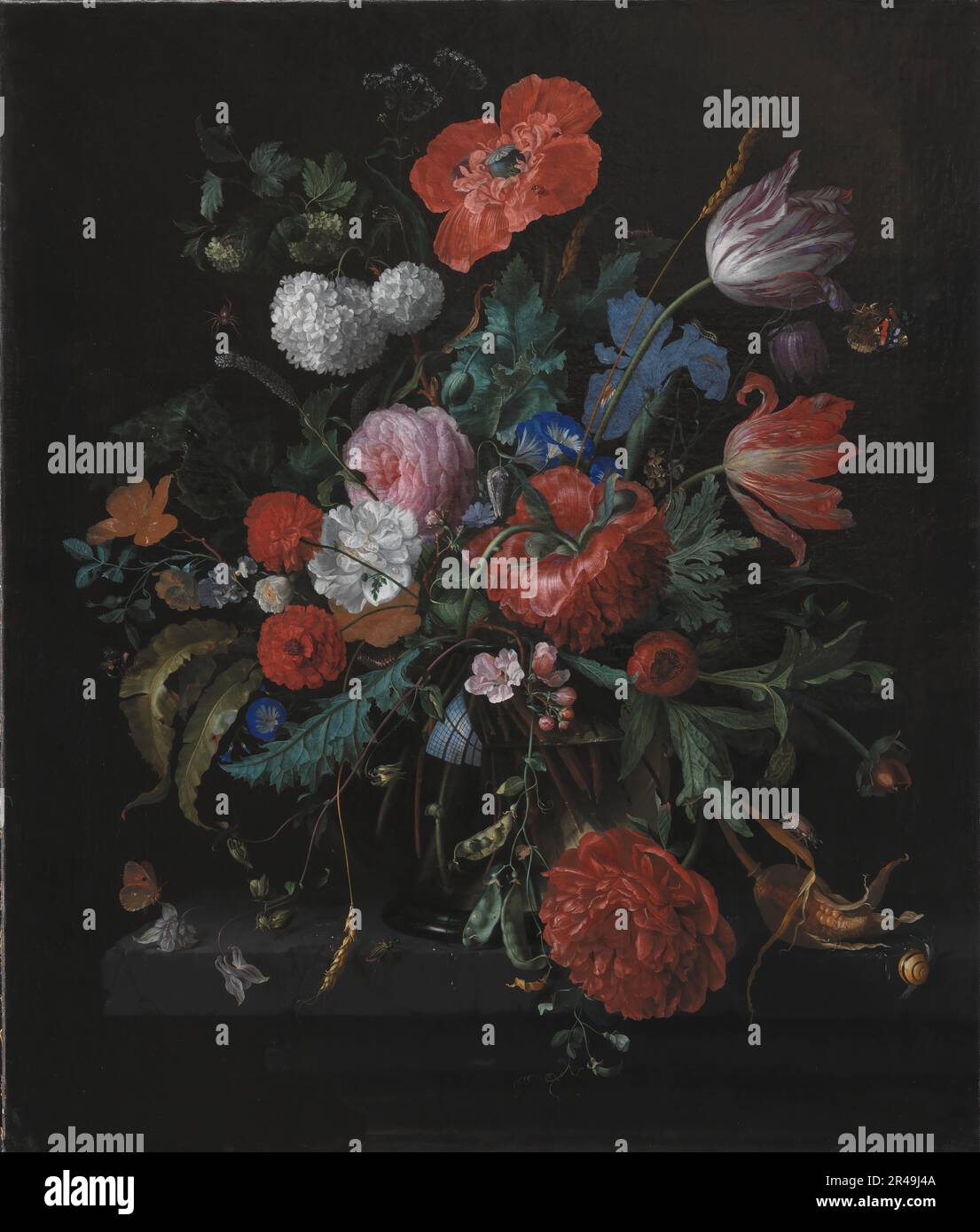 A Bunch of Flowers, 1659-1727. Stock Photo