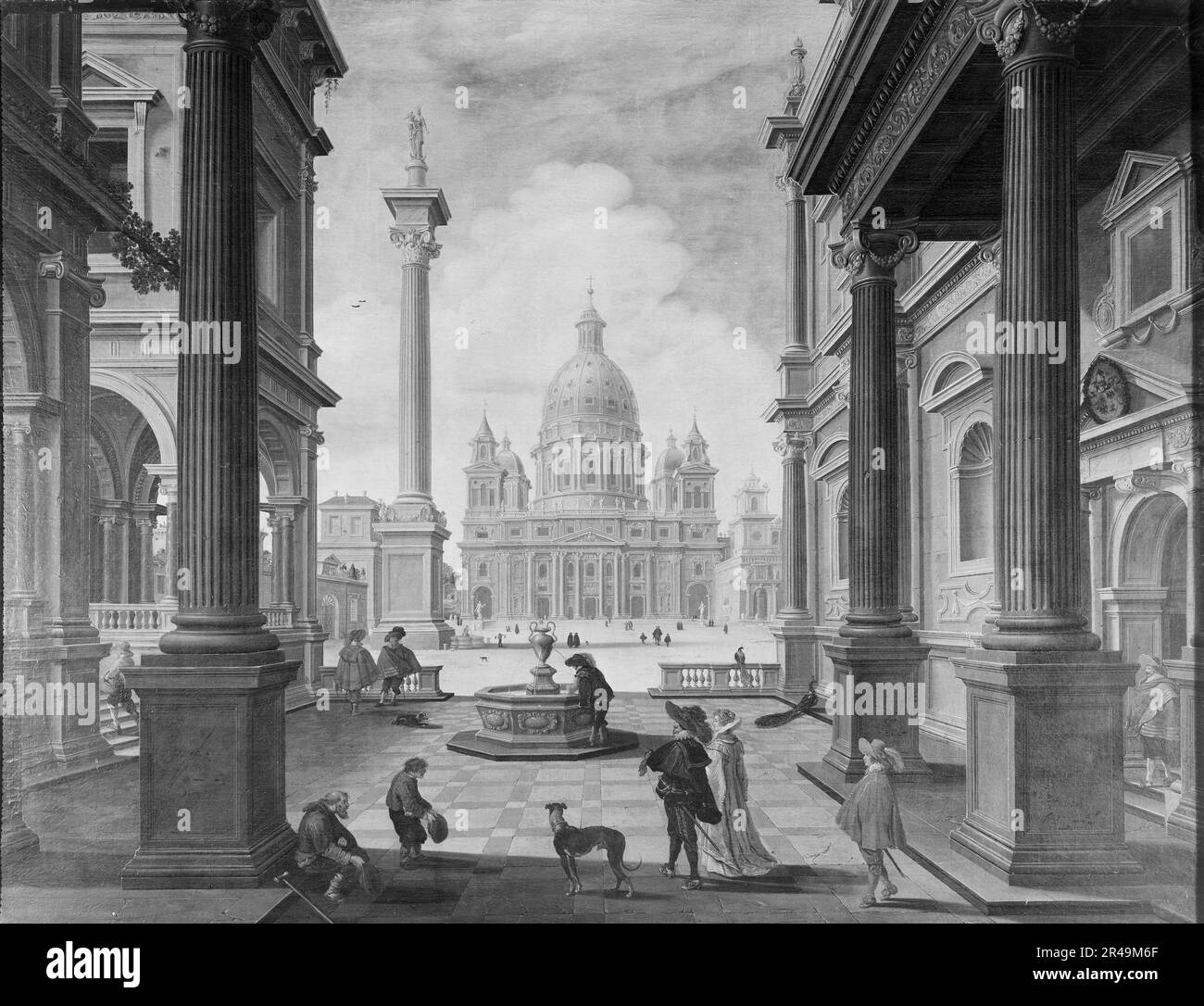 Square in front of a Renaissance Church (Saint Peter