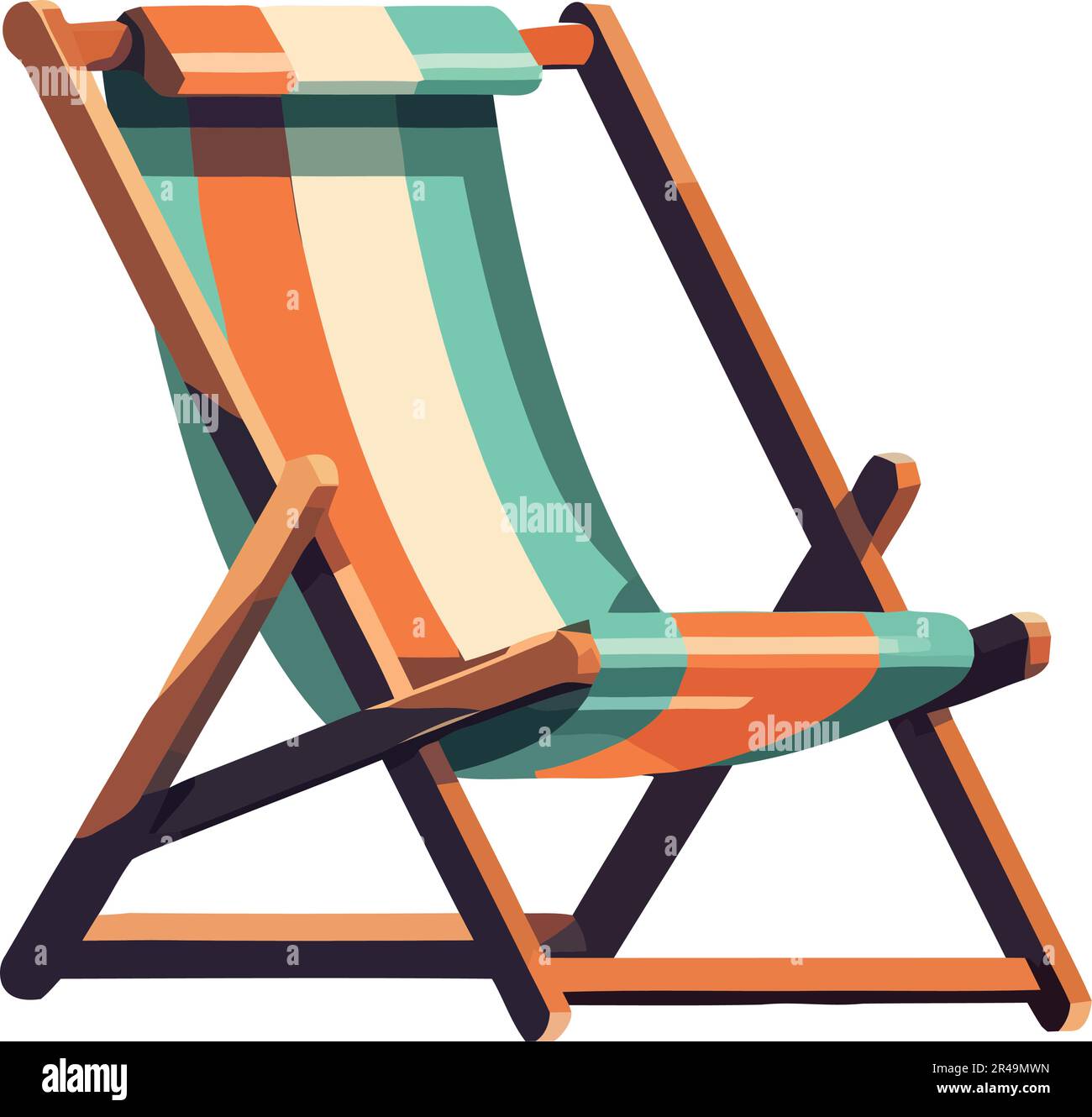 Sunbathing deck chair Stock Vector Images - Alamy