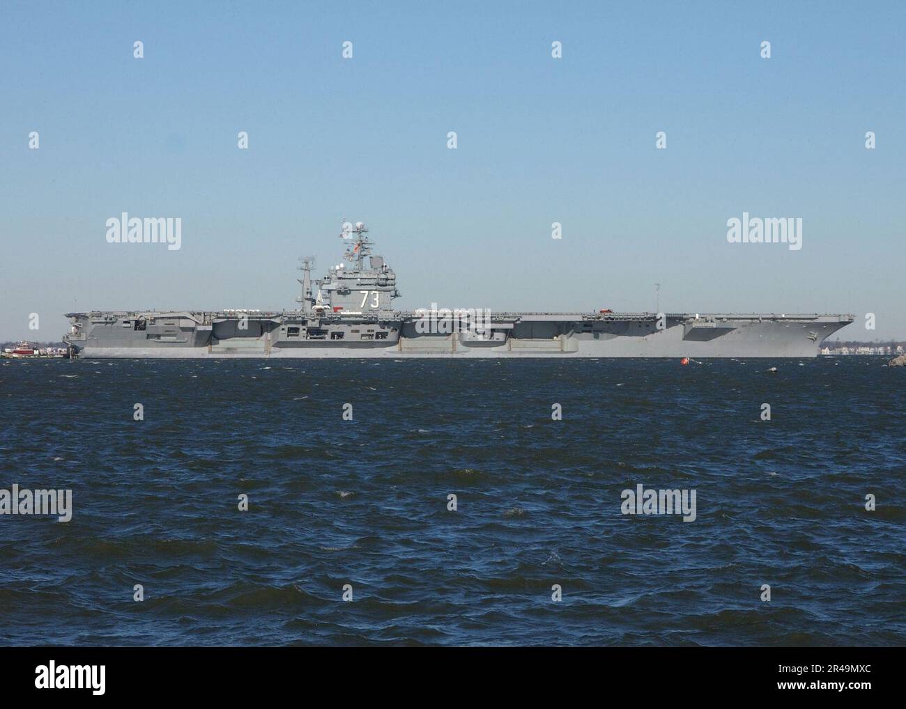 US Navy USS Washington (CVN 73) departs Naval Station Norfolk