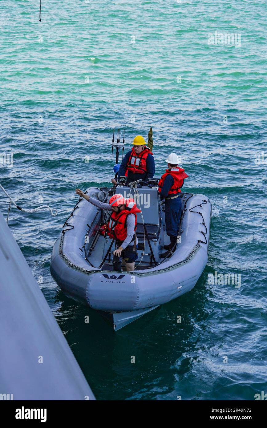 SINGAPORE (Mar. 13, 2023) Sonar Technician (Surface) 2nd Class Kevan