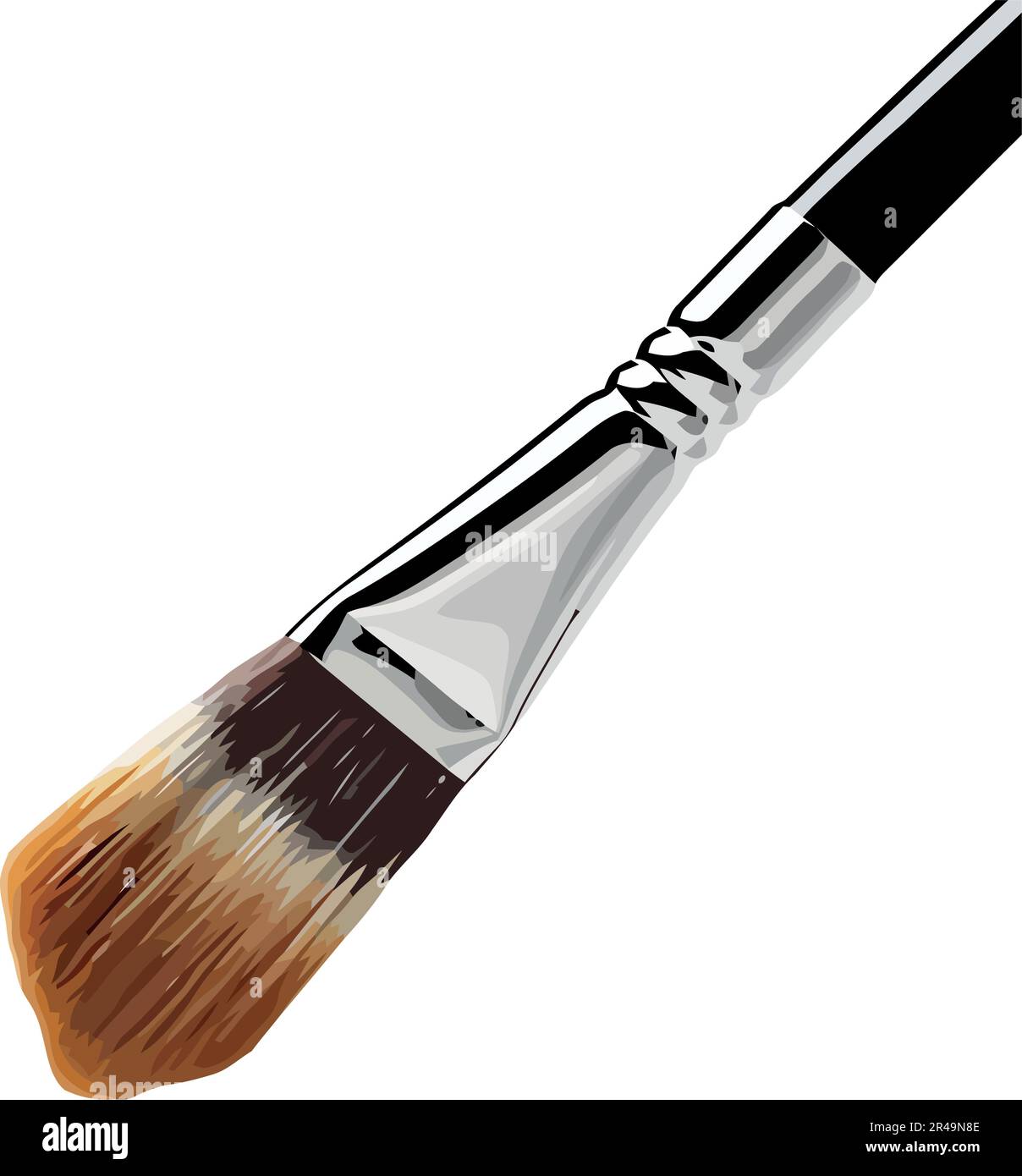 Metallic paintbrush vector illustration Stock Vector Image & Art - Alamy