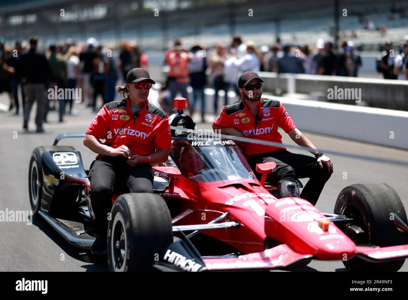 Indianapolis, USA. 26th May, 2023. INDIANAPOLIS, INDIANA MAY 26 Crew members of Team Penske