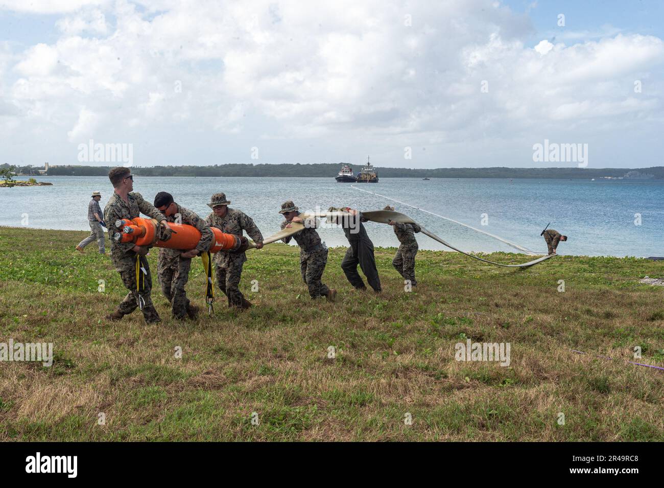 NAVAL BASE GUAM, Santa Rita, Guam (Feb. 14, 2023) Navy Cargo Handling