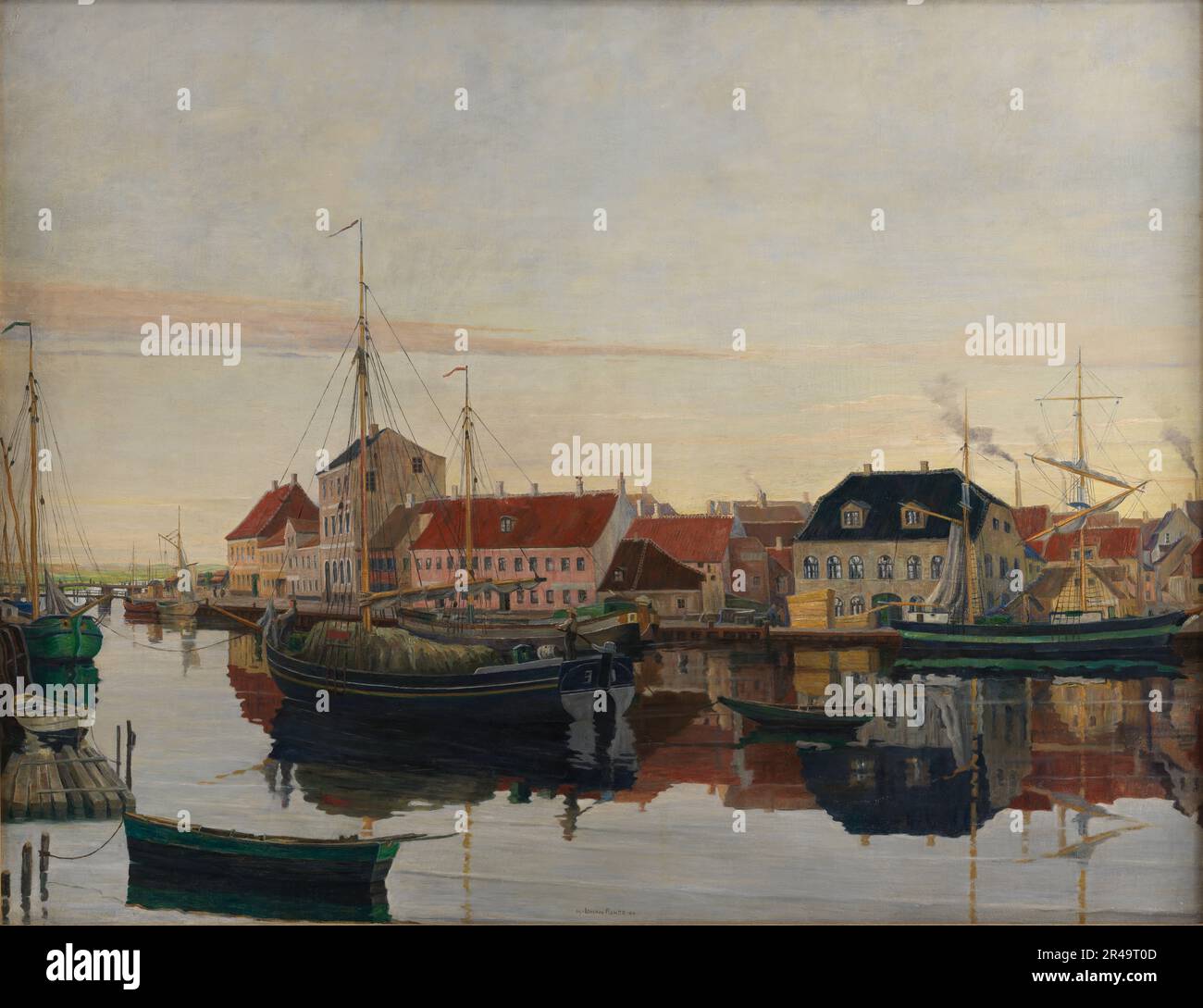 The harbour at Randers, 1906 Stock Photo - Alamy
