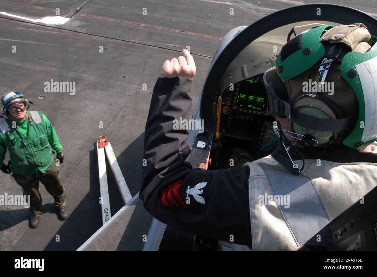 US Navy Aviation Electronics Technicians check Global Positioning