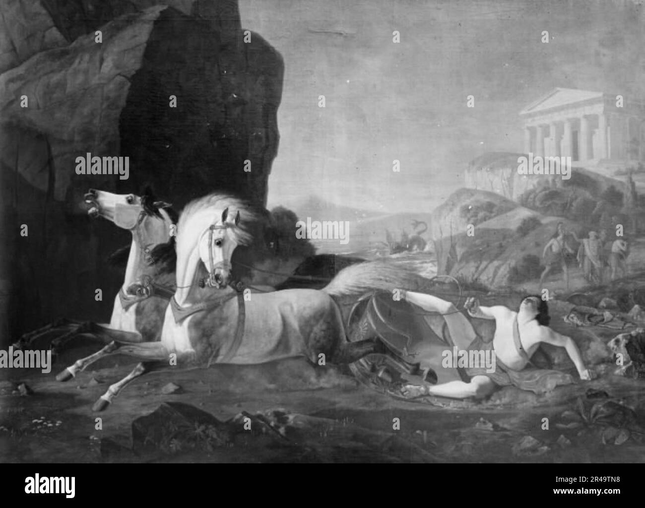 Death of Hippolytus, 1829. Stock Photo