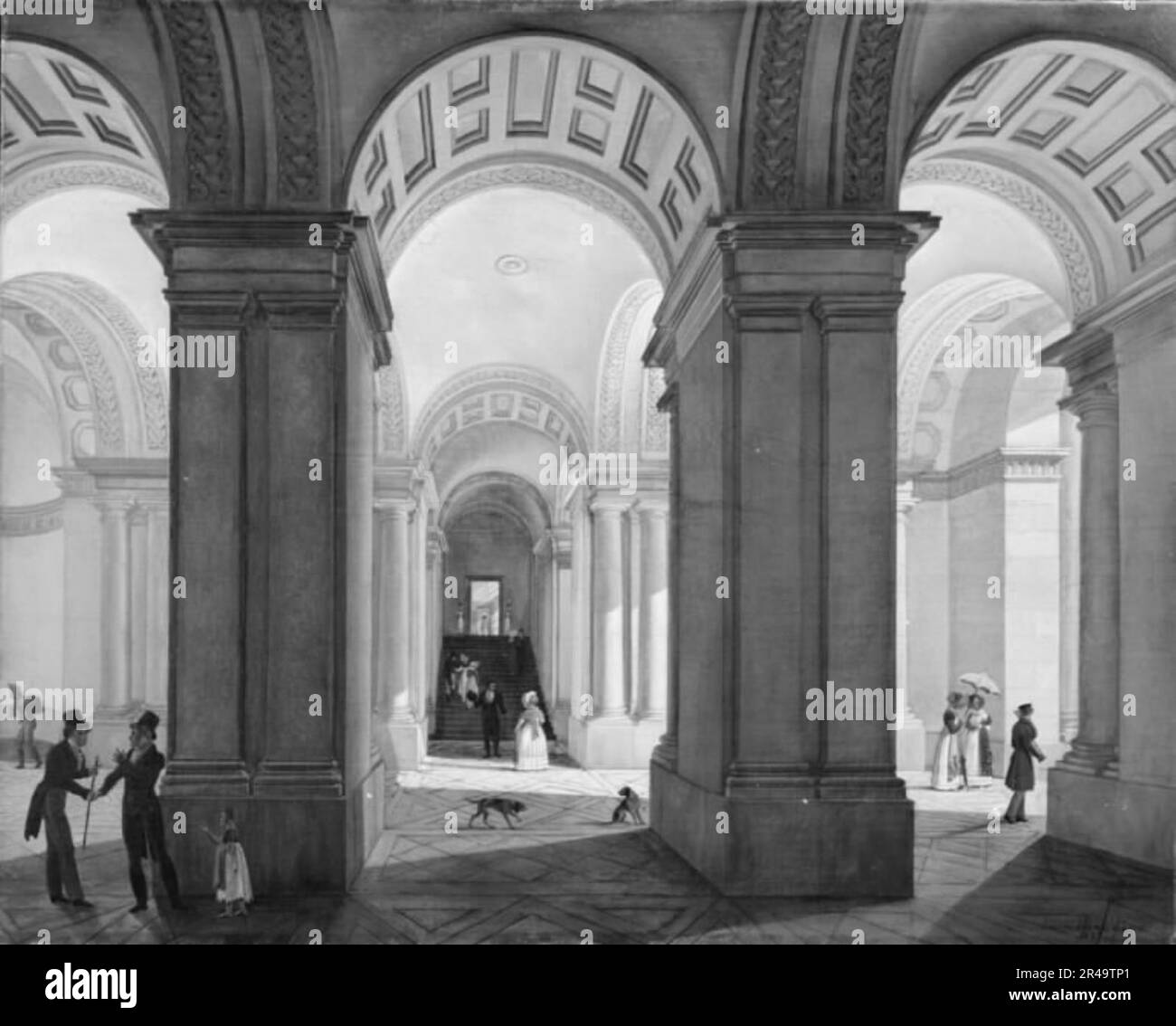 The Vestibule of Palace, 1829 Stock Photo Alamy