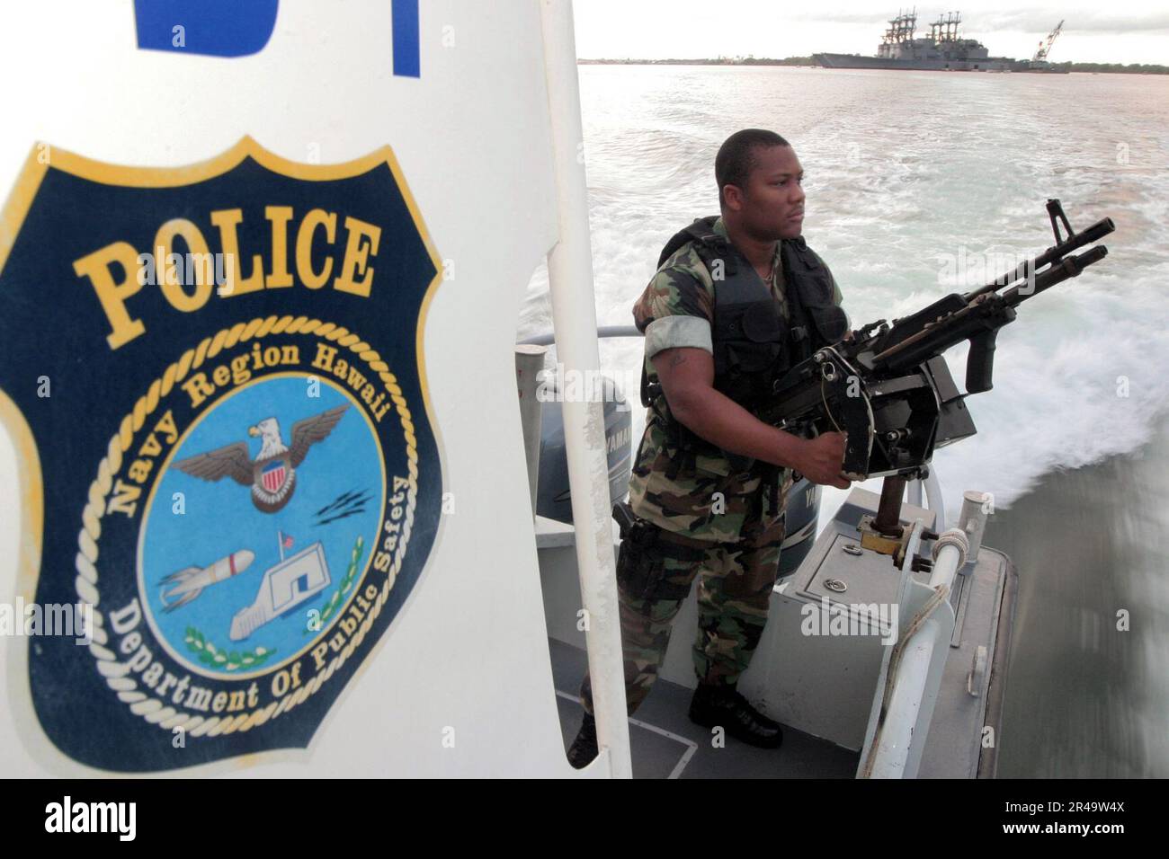 US Navy Master-at-Arms assigned to Naval Station Pearl Harbor Security ...