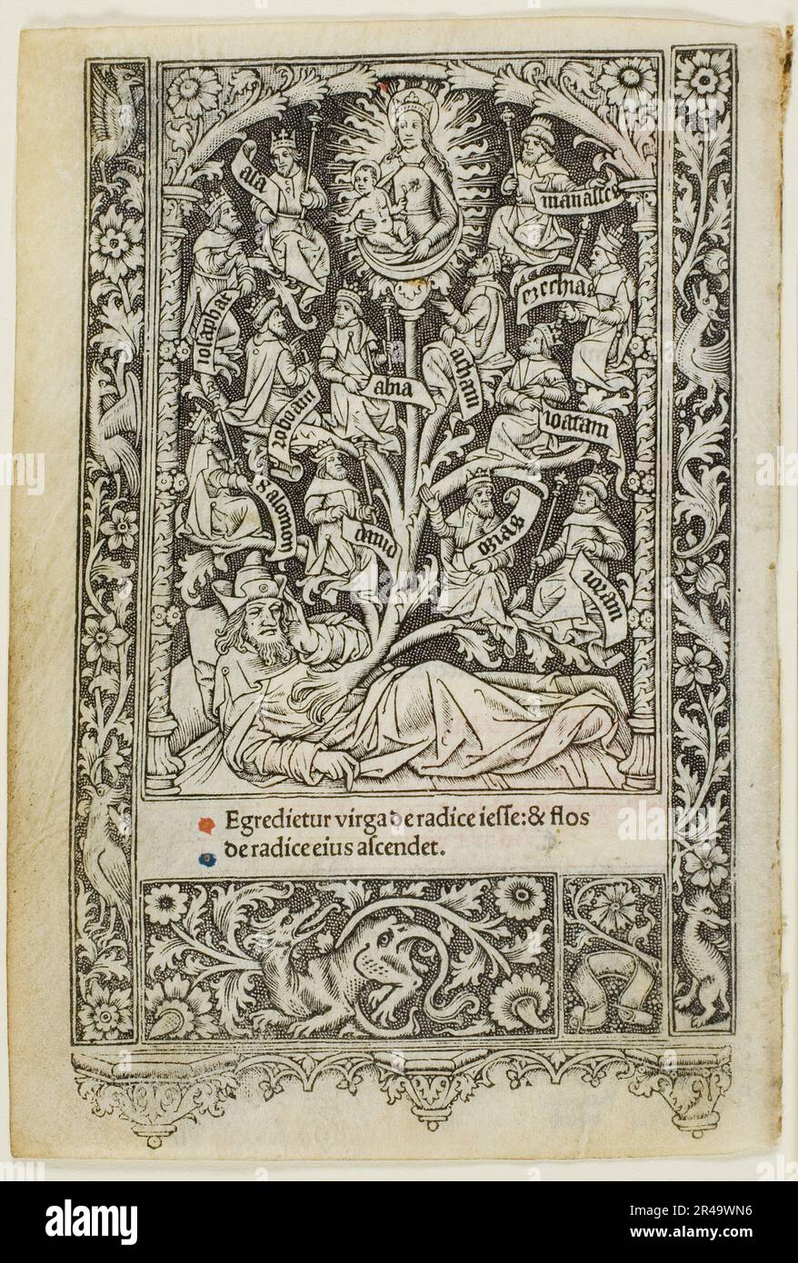 The Tree of Jesse, from a book of hours, 1505/10. Stock Photo