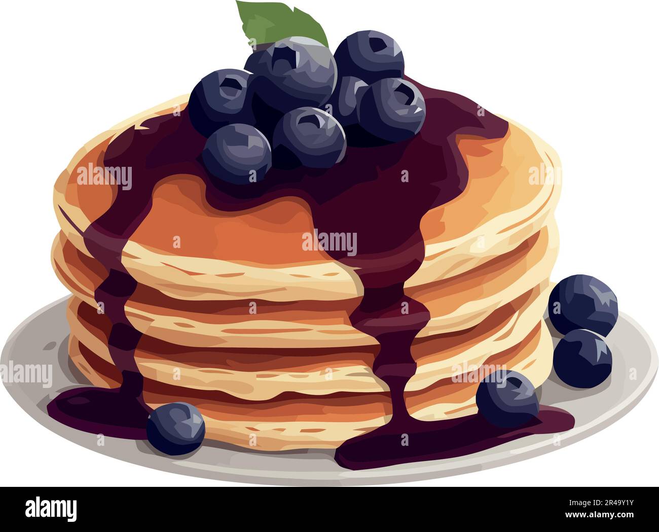 Blueberry Pancakes Clipart