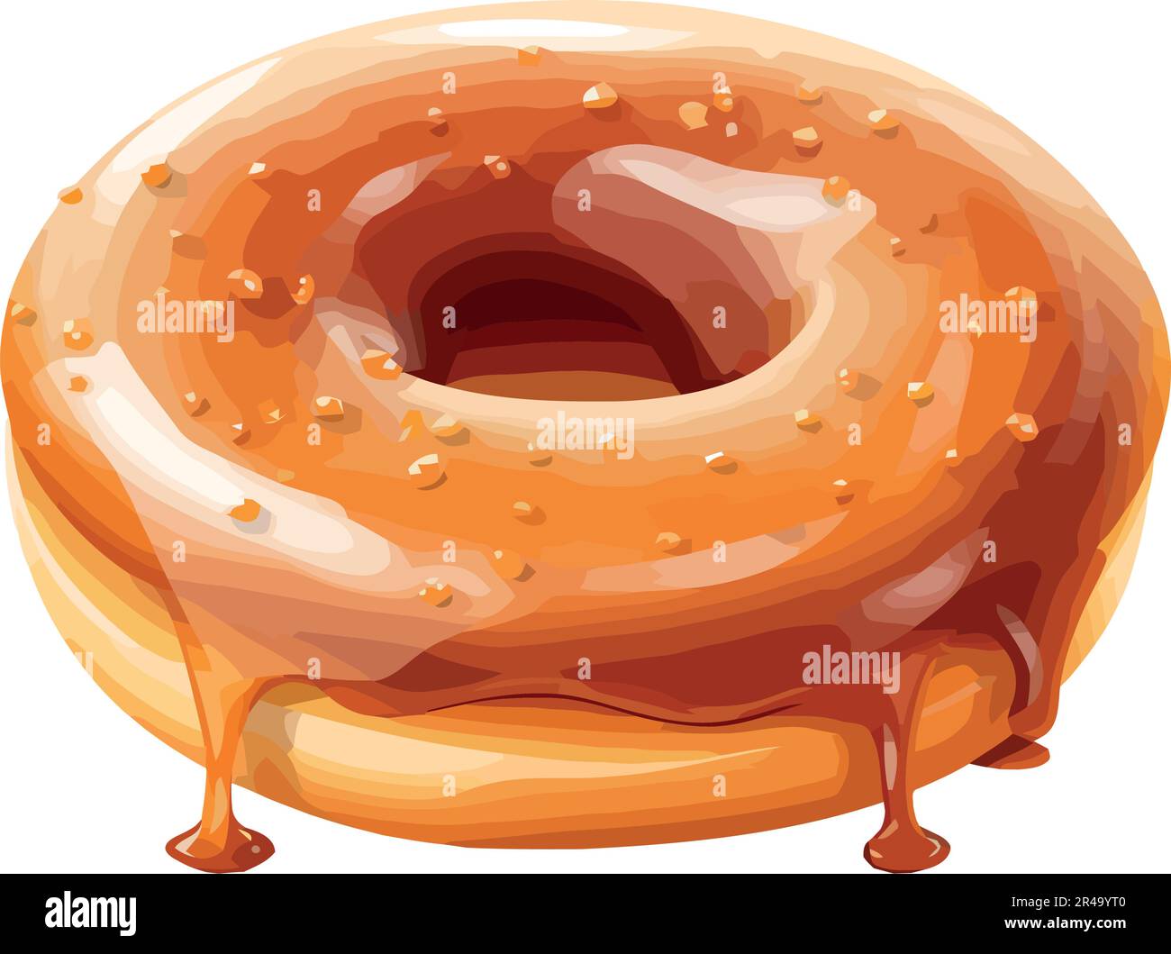 Gourmet donut with chocolate icing Stock Vector Image & Art - Alamy