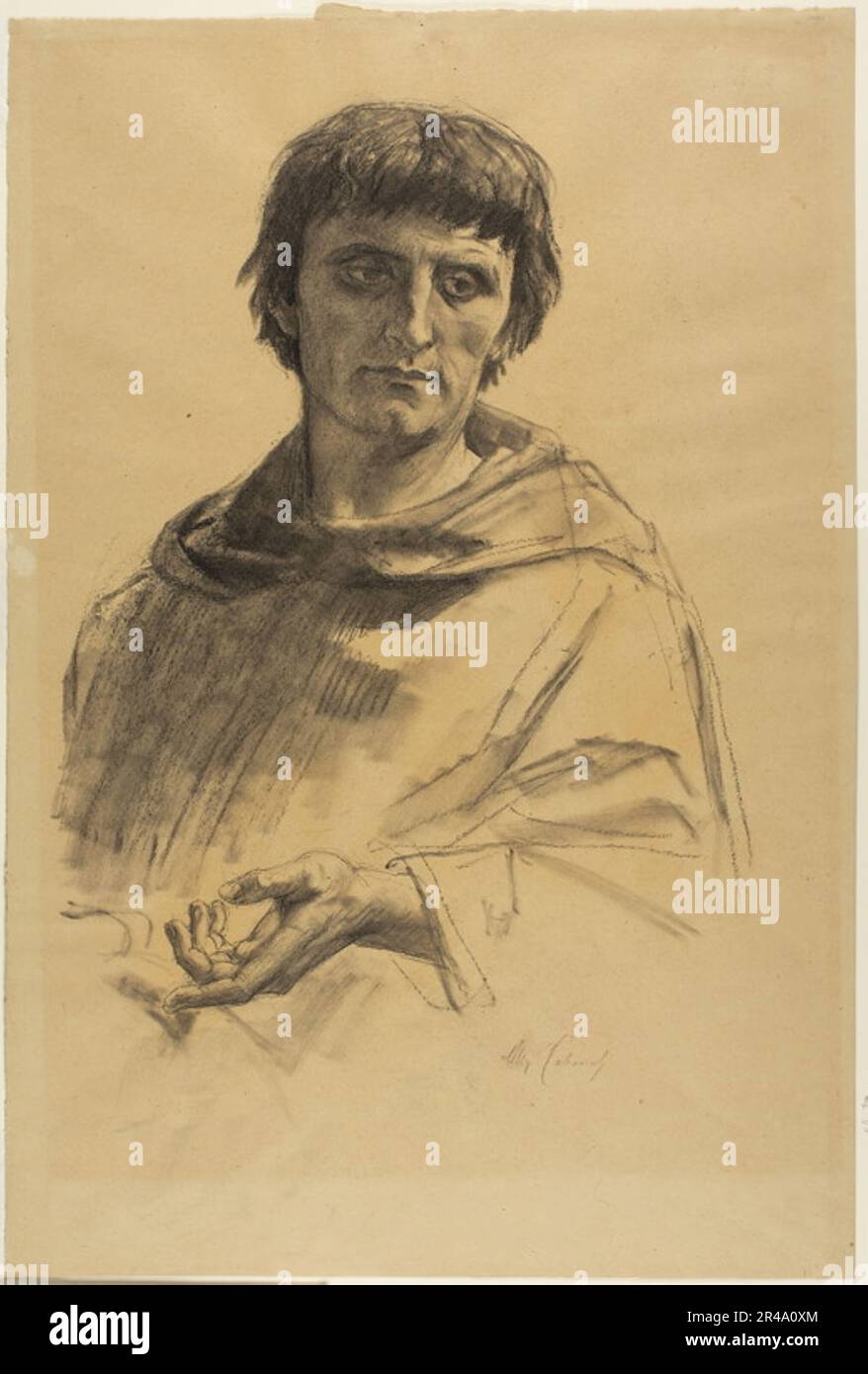 Central Figure, study for The Life of Saint Louis, King of France, c. 1878. Stock Photo