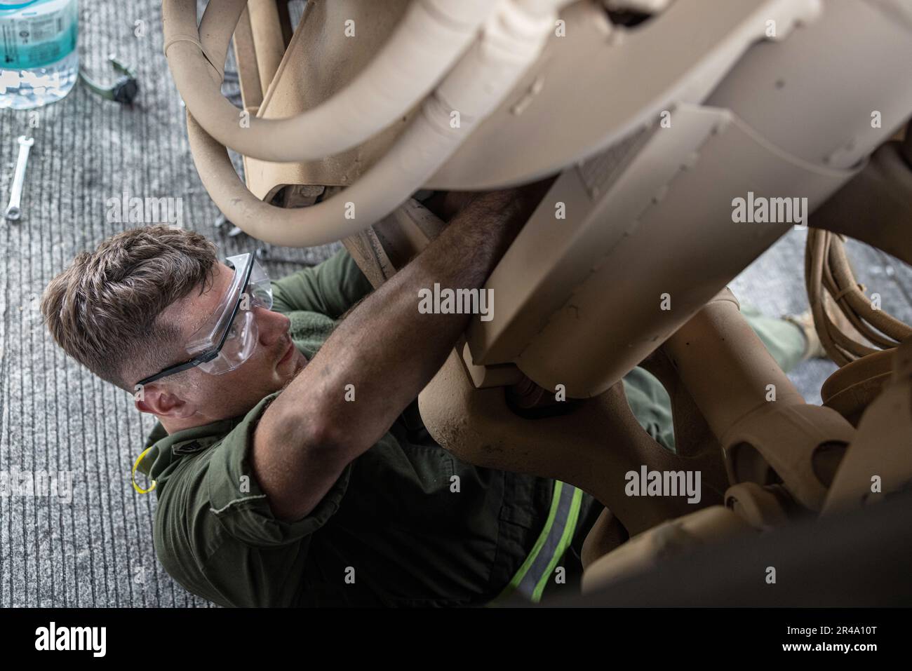 U.S. Marine Corps Cpl. James Nadolni, a motor transport mechanic with