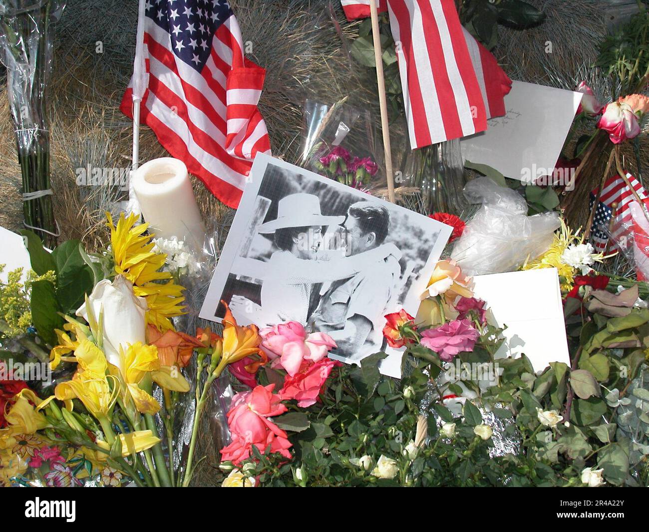 US Navy A photo of former President Ronald Reagan and First Lady Nancy