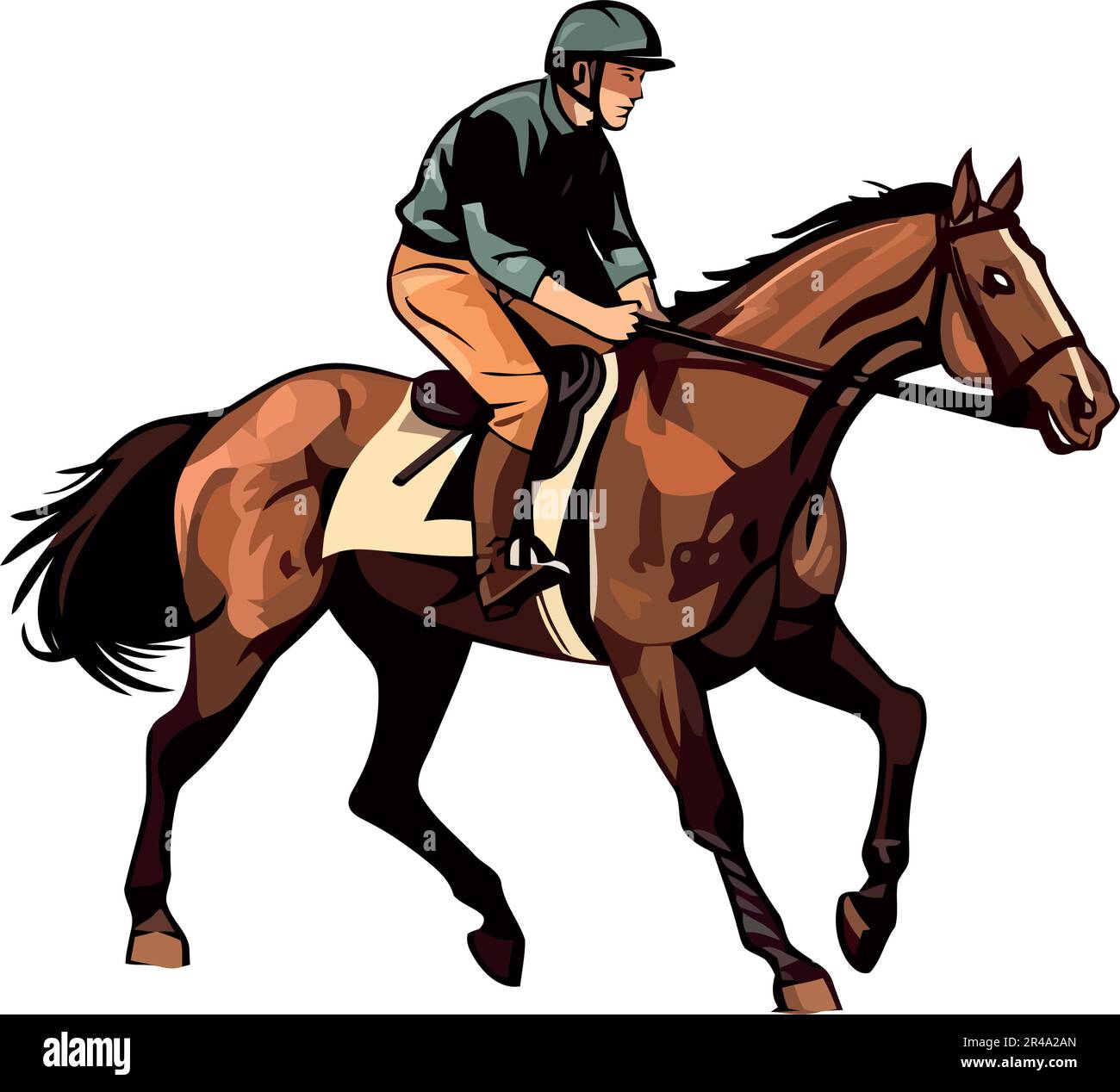 Thoroughbred horse racing speed, competition Stock Vector Image & Art