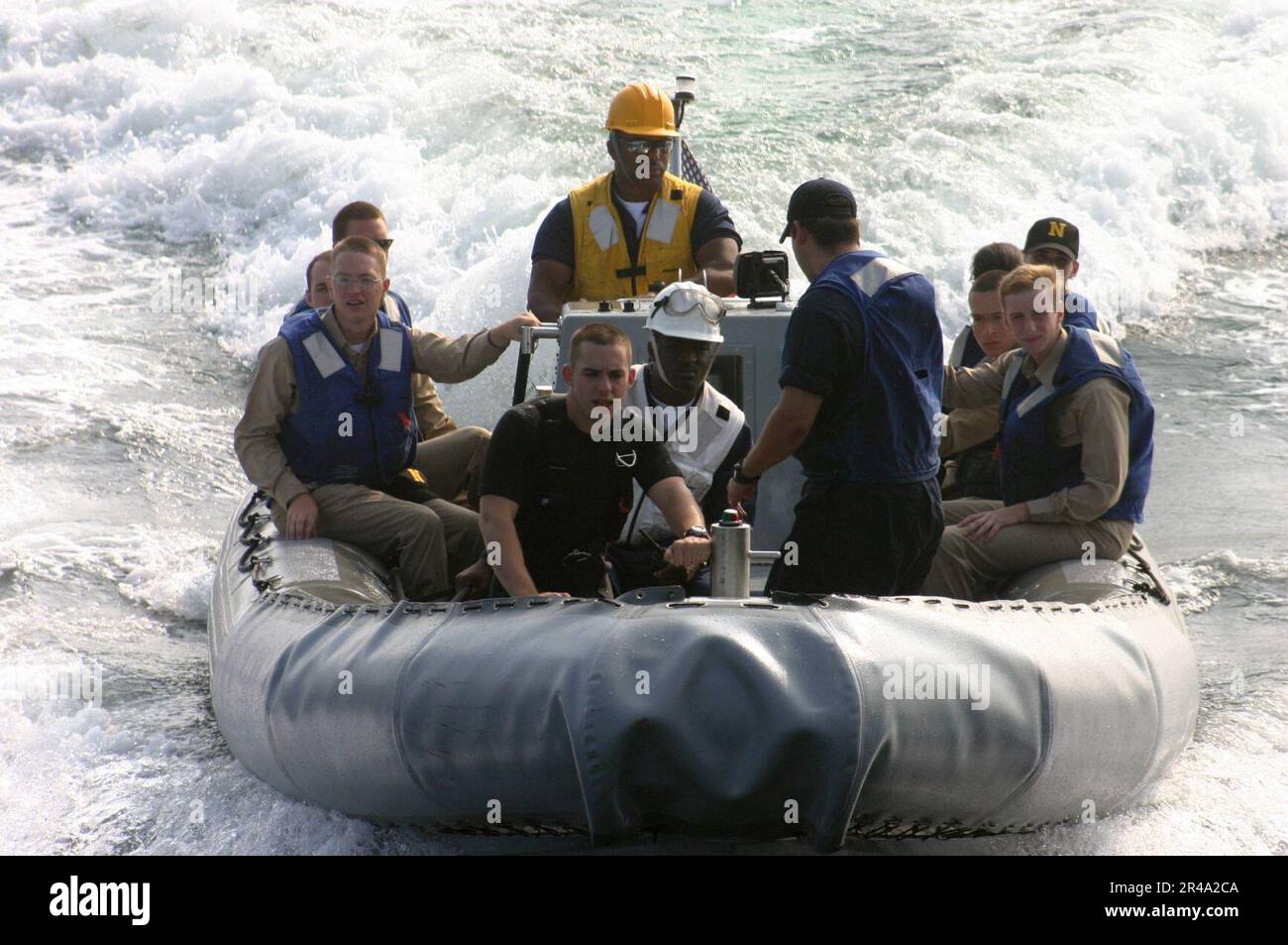 US Navy Midshipmen from the guided missile destroyer USS Laboon (DDG 58 ...