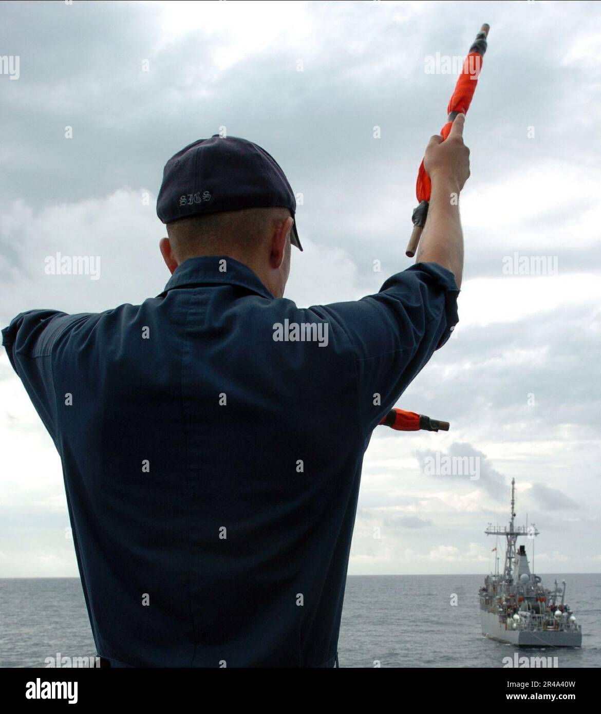 US Navy Quartermaster 1st Class assigned to mine countermeasure ship
