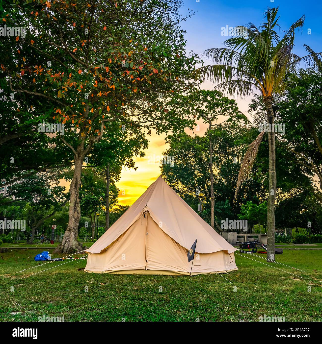 Camping along seaside of East Coast Park, Singapore Stock Photo Alamy