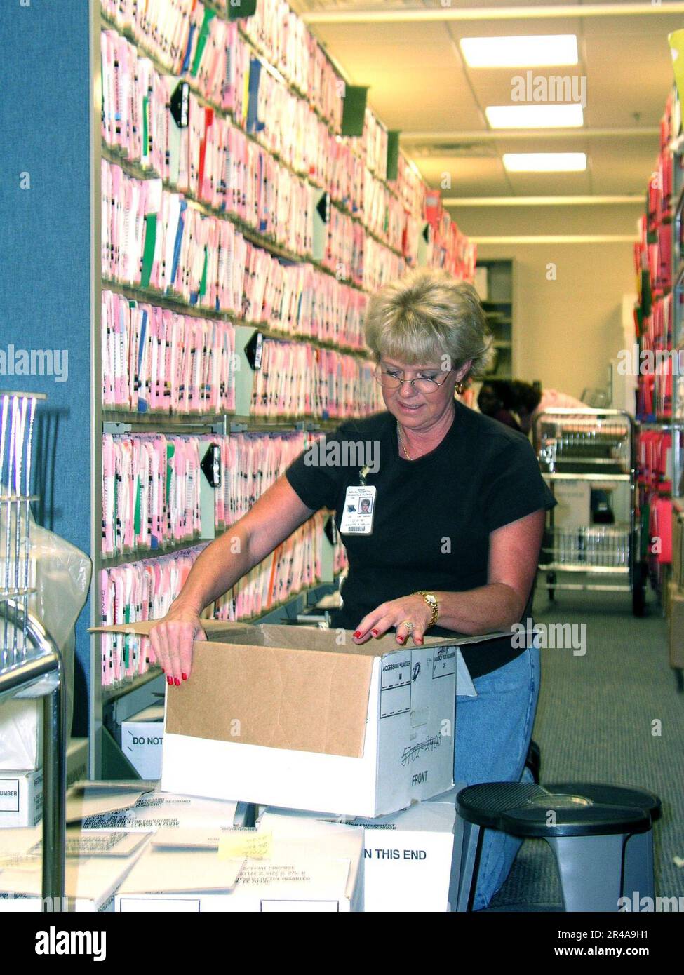 US Navy Navy Civilian Medical Records Technician, Welch, boxes