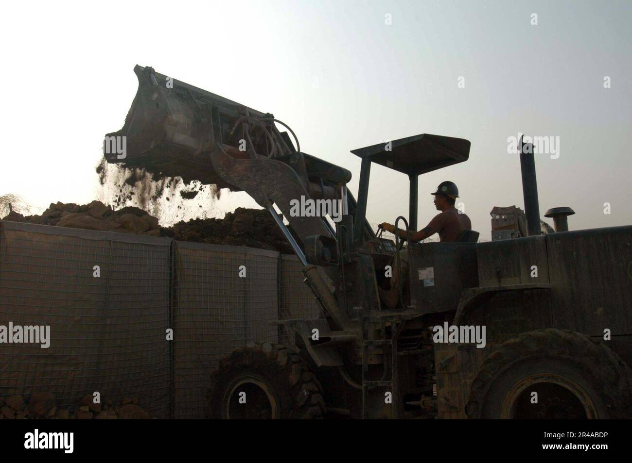 US Navy Navy Reserve Seabee Equipment Operator Stock Photo