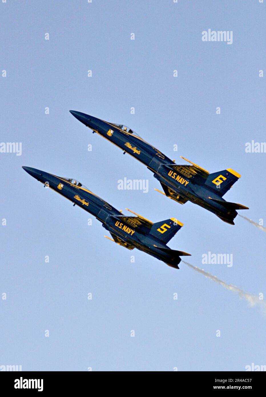 US Navy Two FA18A assigned to the U.S. Navy Blue Angels