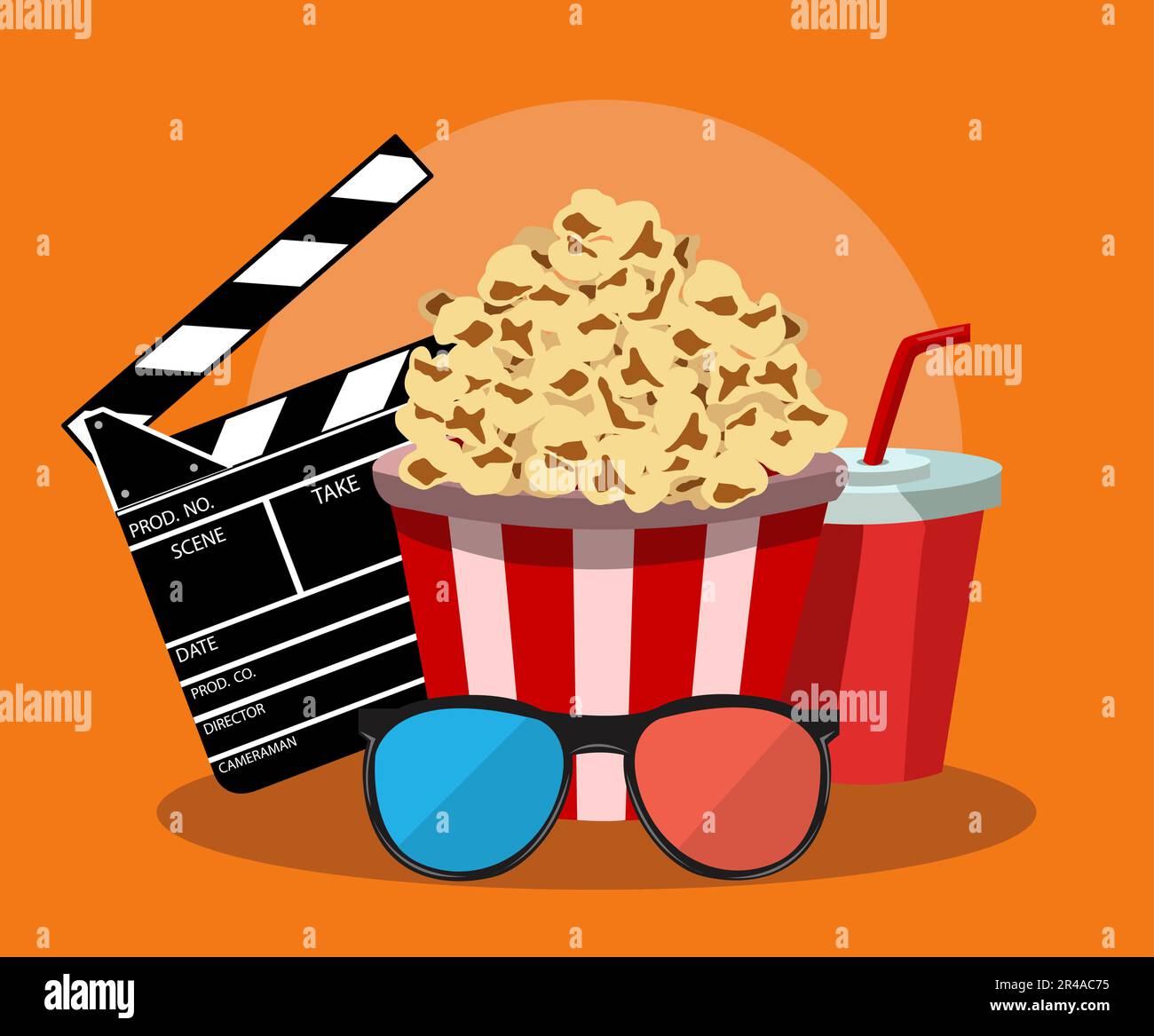 Vector illustration for the film industry Stock Vector