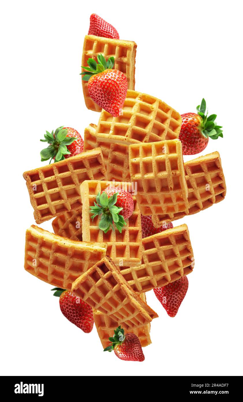 Homemade belgian waffles Cut Out Stock Images & Pictures - Alamy
