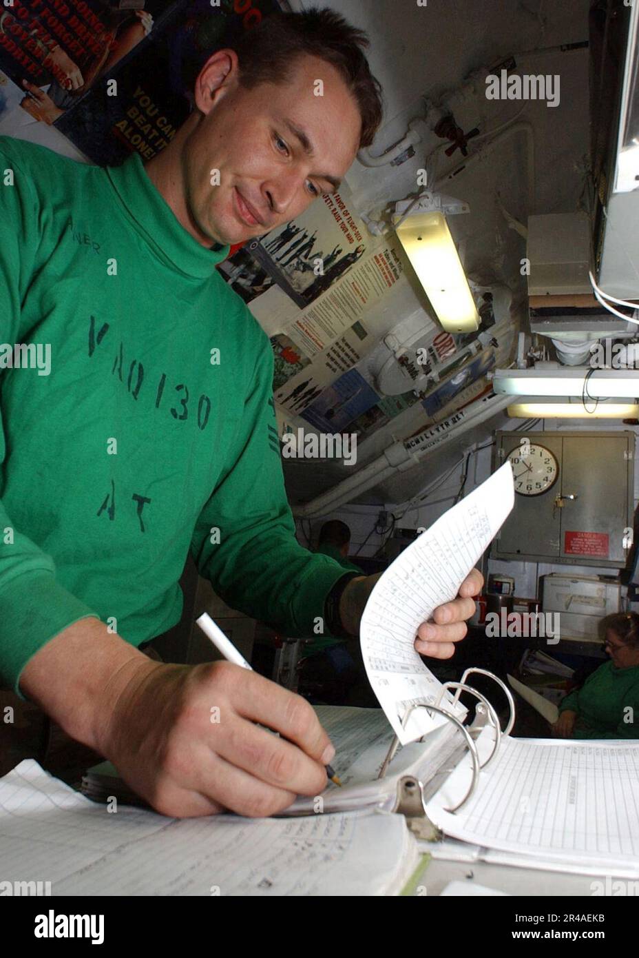 US Navy Aviation Electronics Technician 1st Class assigned to the