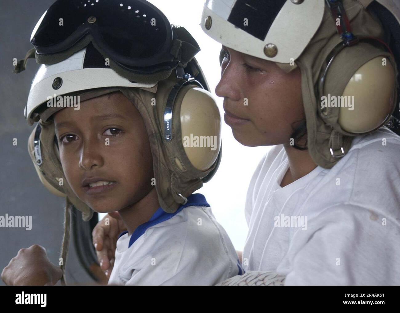 US Navy A mother and son express joy and appreciation during a medical ...