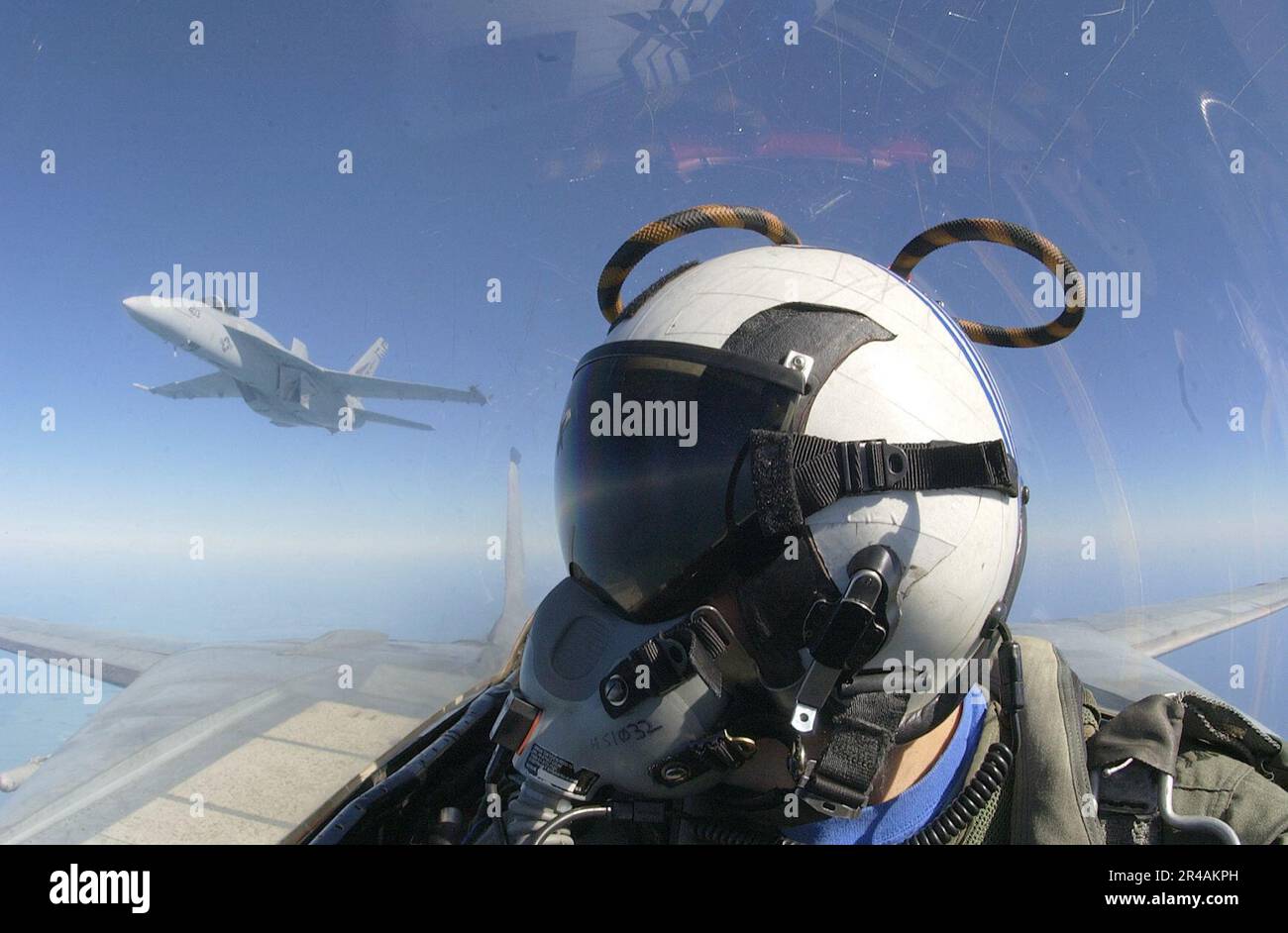 US Navy A Radar Intercept Officer in the backseat of an F14B Tomcat