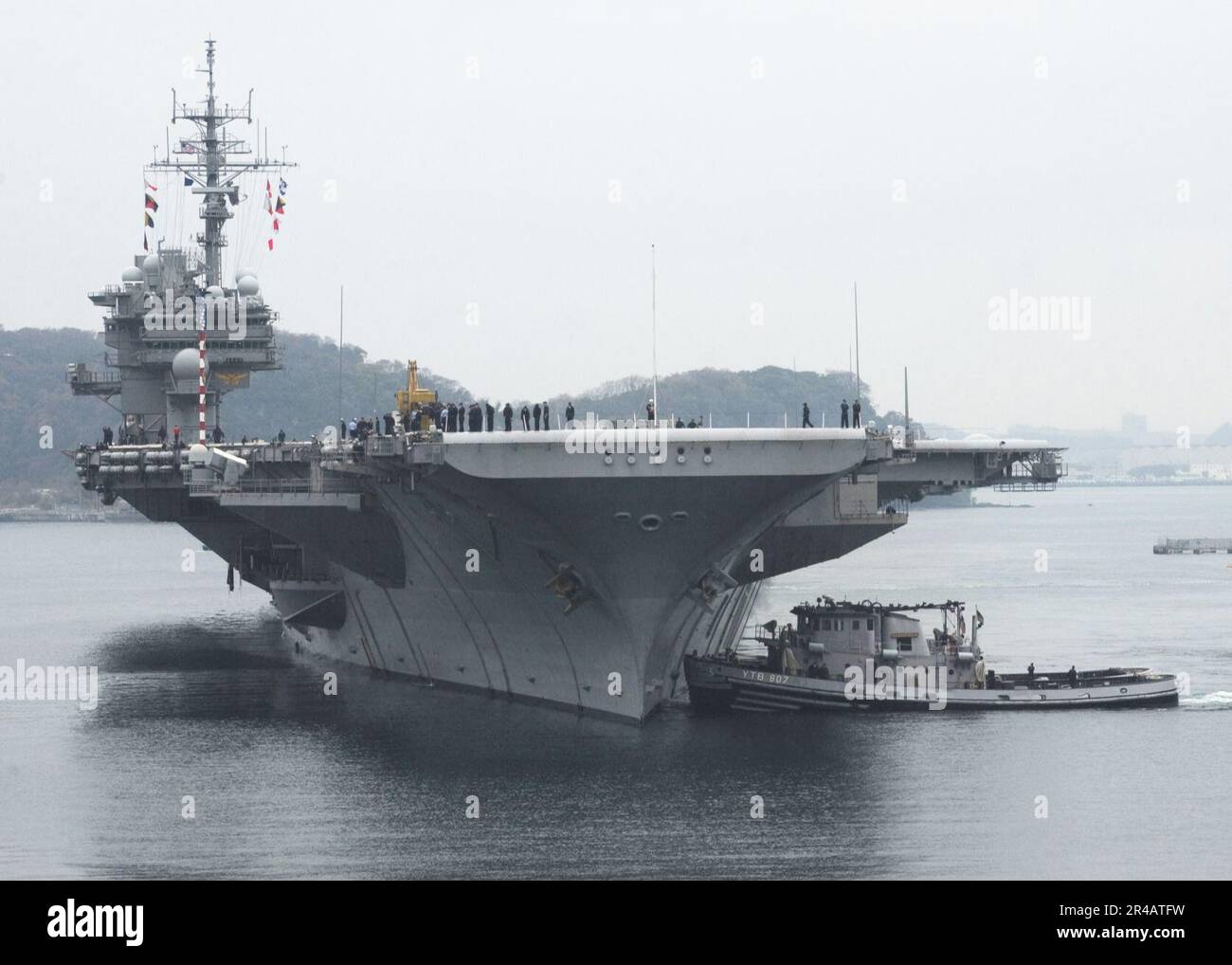 US Navy The conventionally powered aircraft carrier USS Kitty Hawk (CV