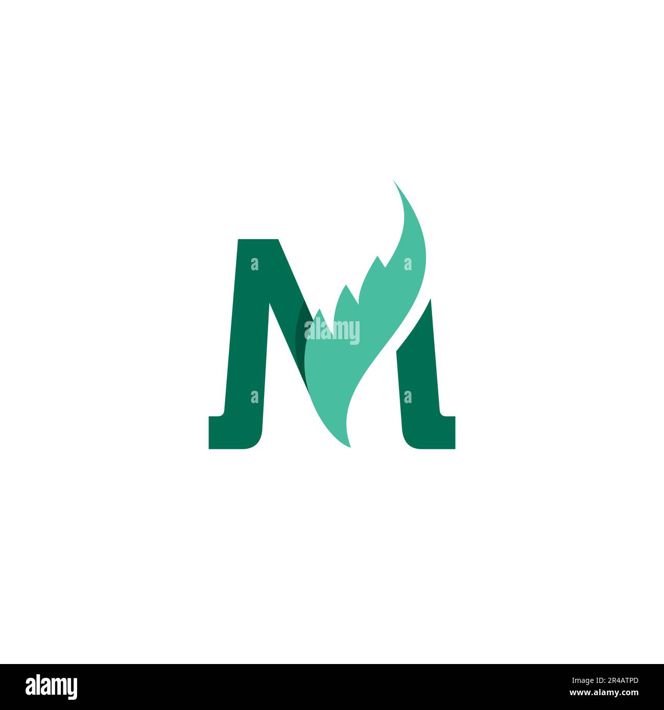 Logo Letter M and Wing Stock Vector
