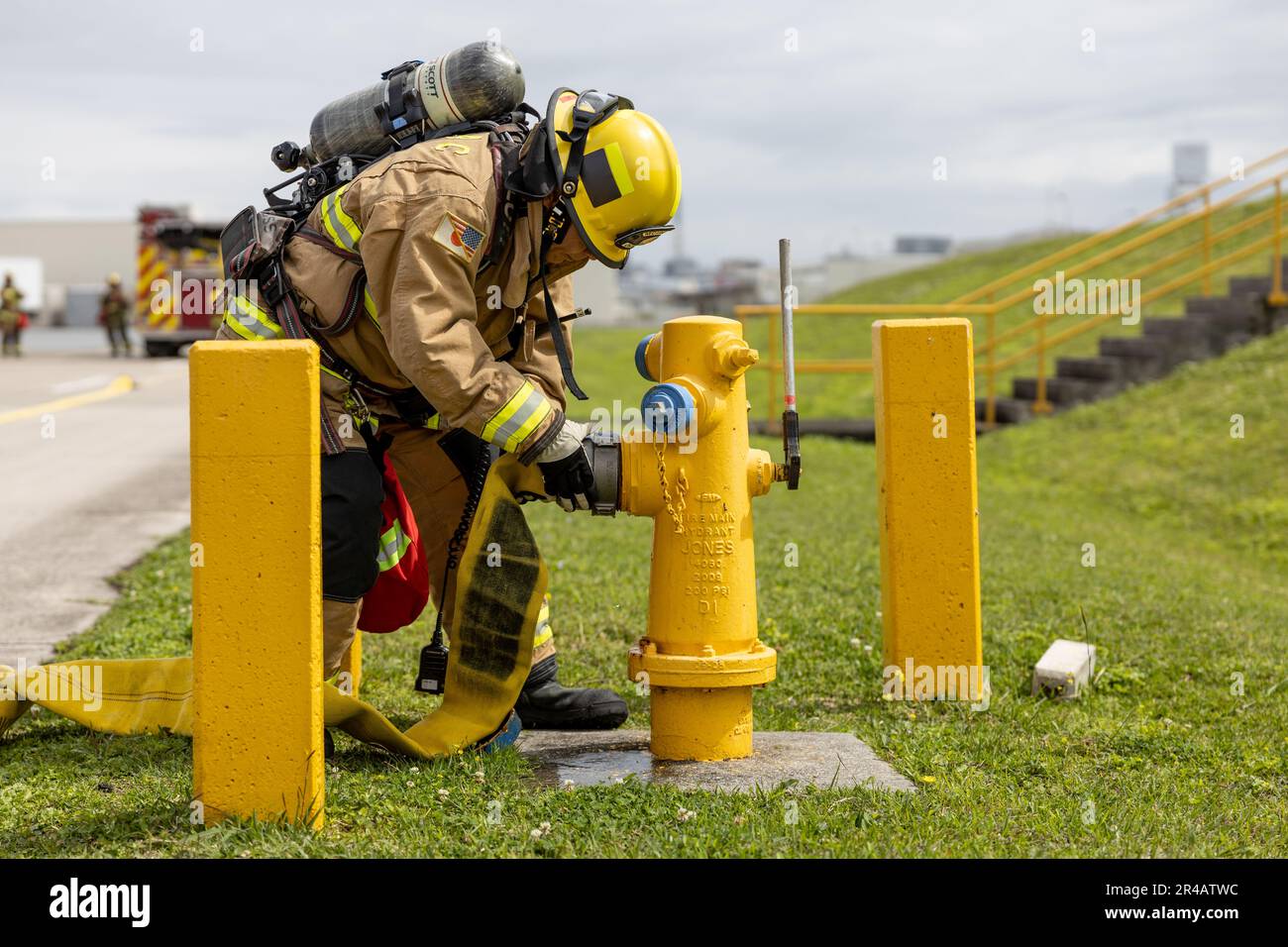 Naoki yamashiro a firefighter with camp kinser fire station marine