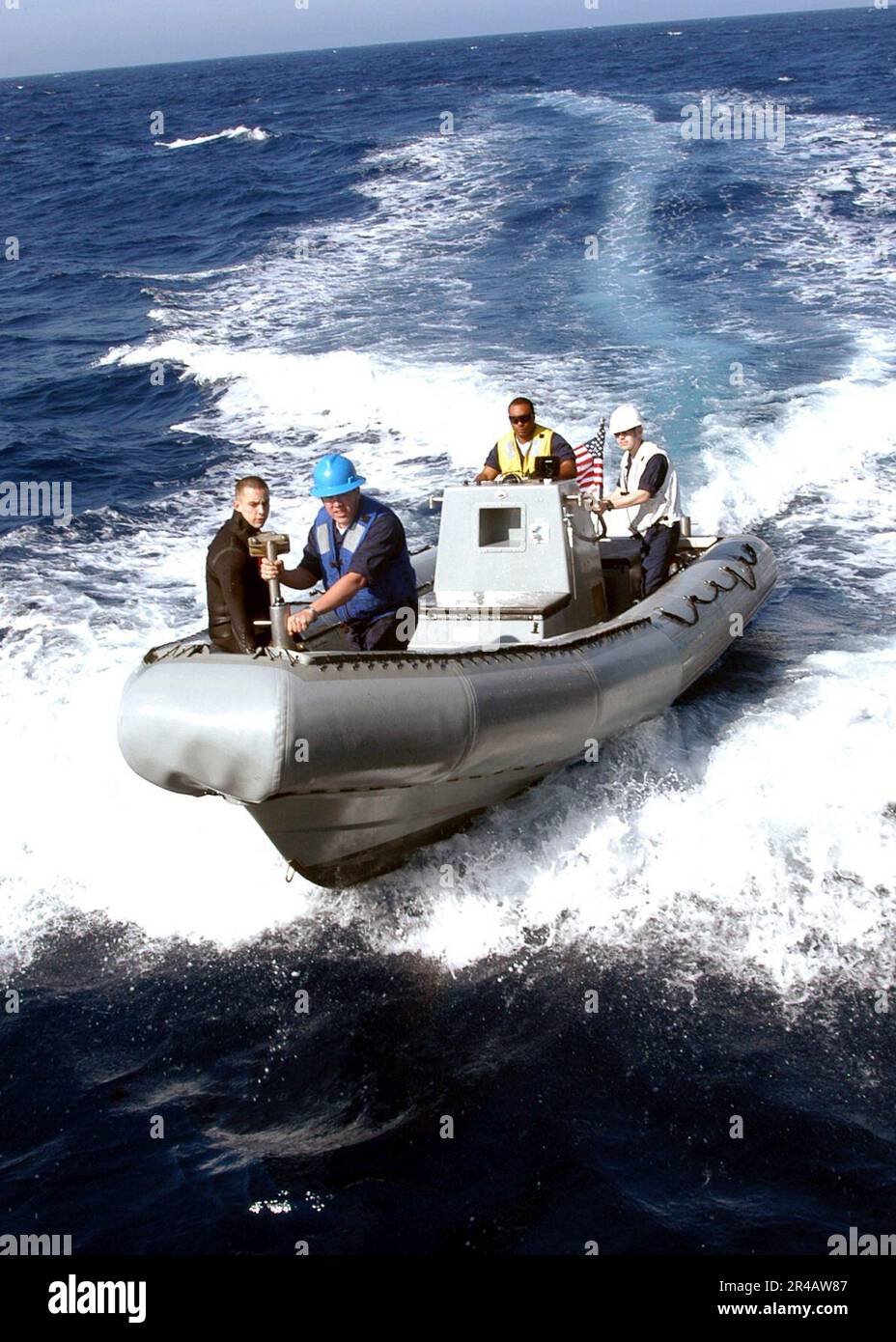 US Navy A Rigid Hull Inflatable Boat (RHIB) from the guided missile ...