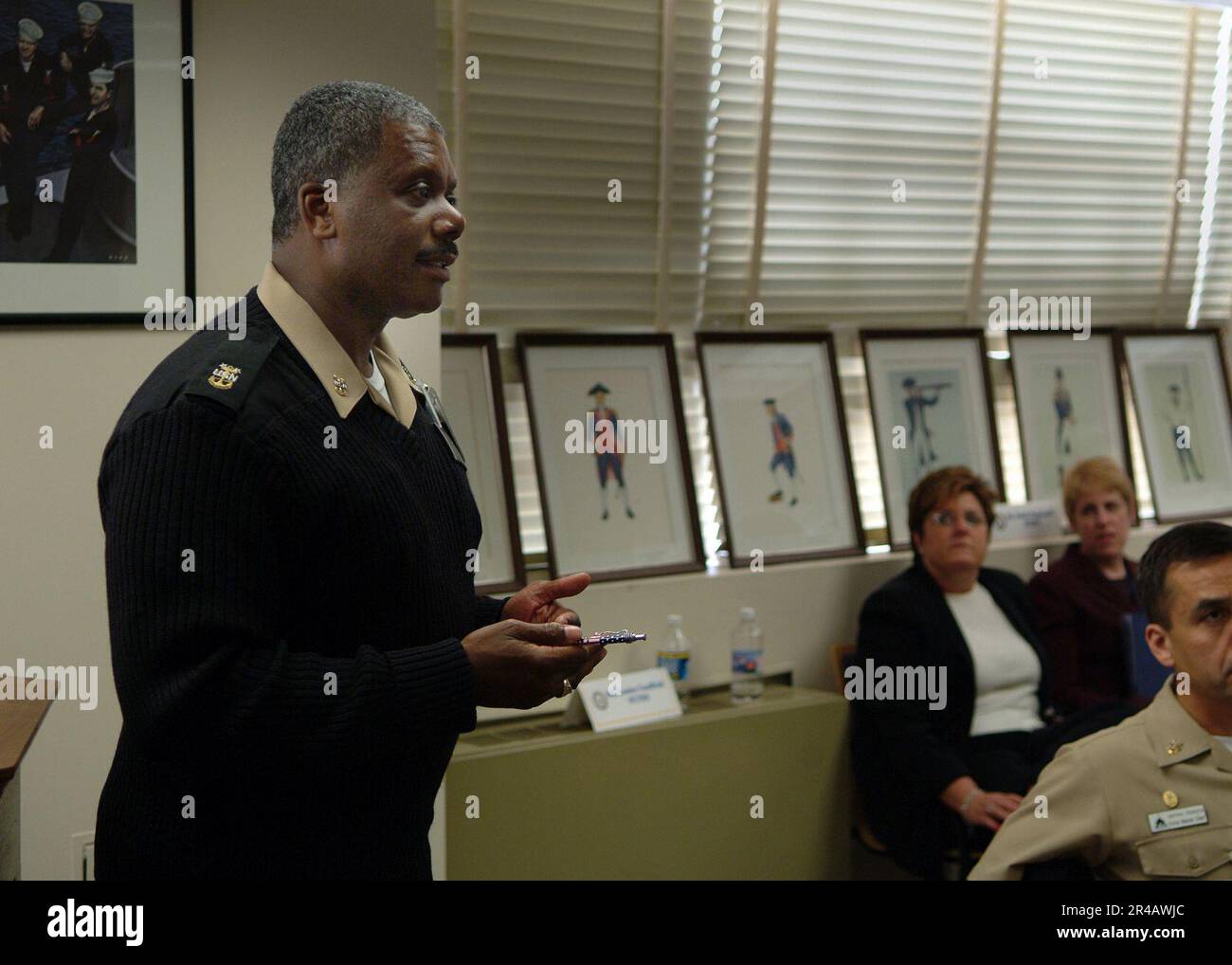 US Navy Task Force Uniform (TFU) Director, Command Master Chief speaks ...