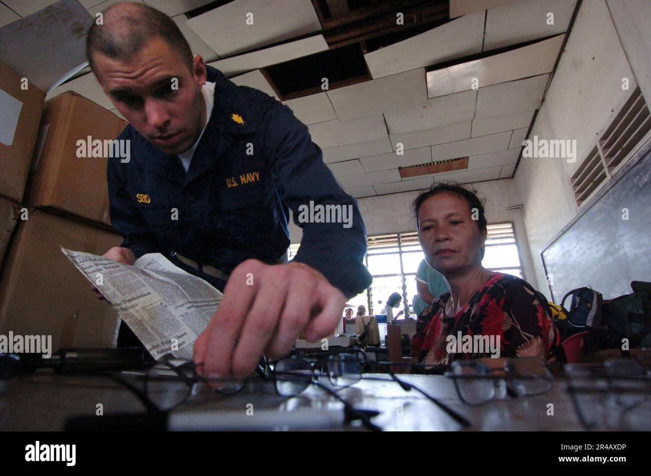 US Navy Lt. an optometrist assigned to the Military Sealift Command
