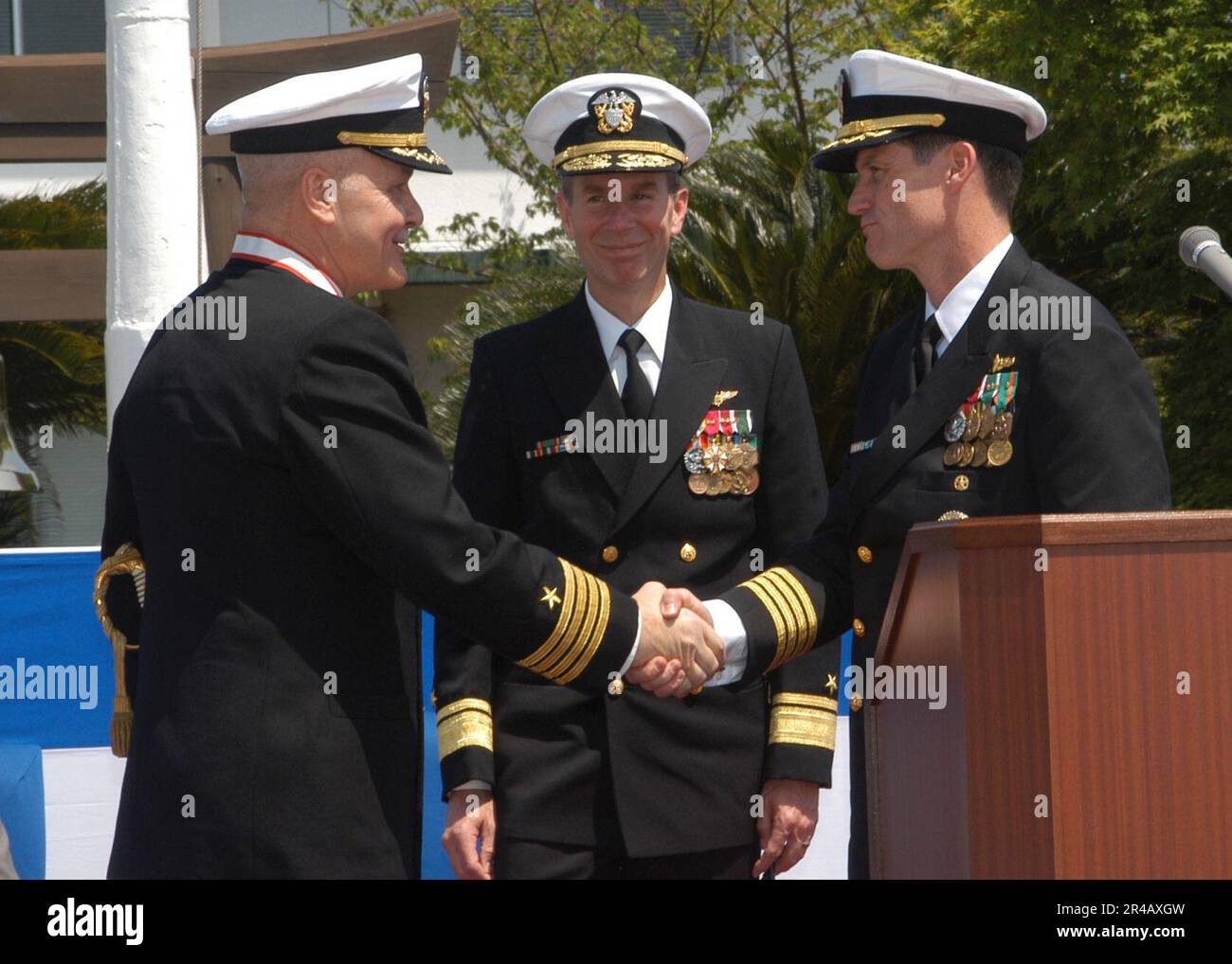 US Navy Commander U.S. Naval Forces, Japan, Rear Adm. Frederic R. Ruehe ...