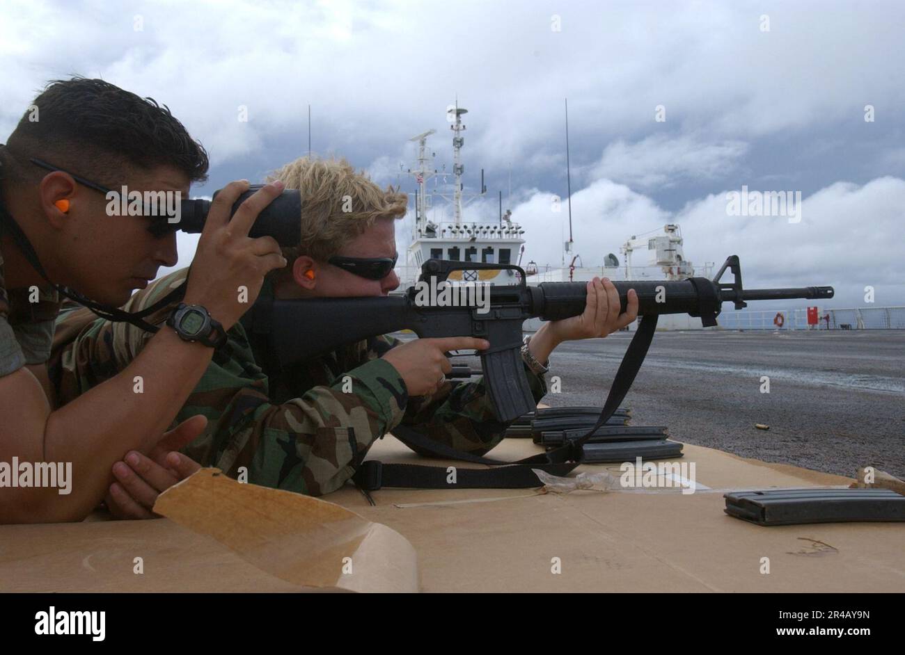 US Navy Members assigned to Mobile Security Squadron Seven (MSS7