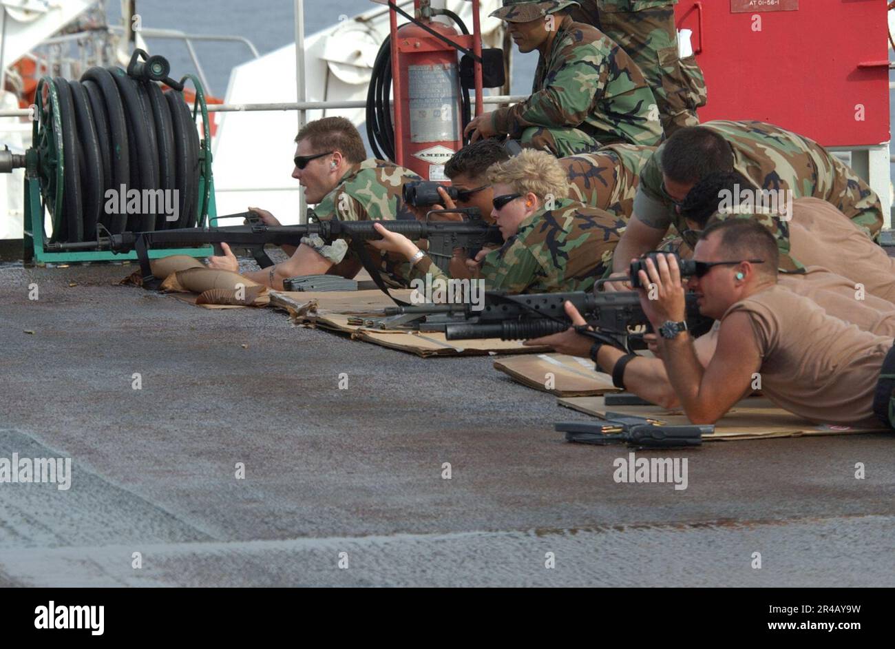 US Navy Members assigned to Mobile Security Squadron Seven (MSS7