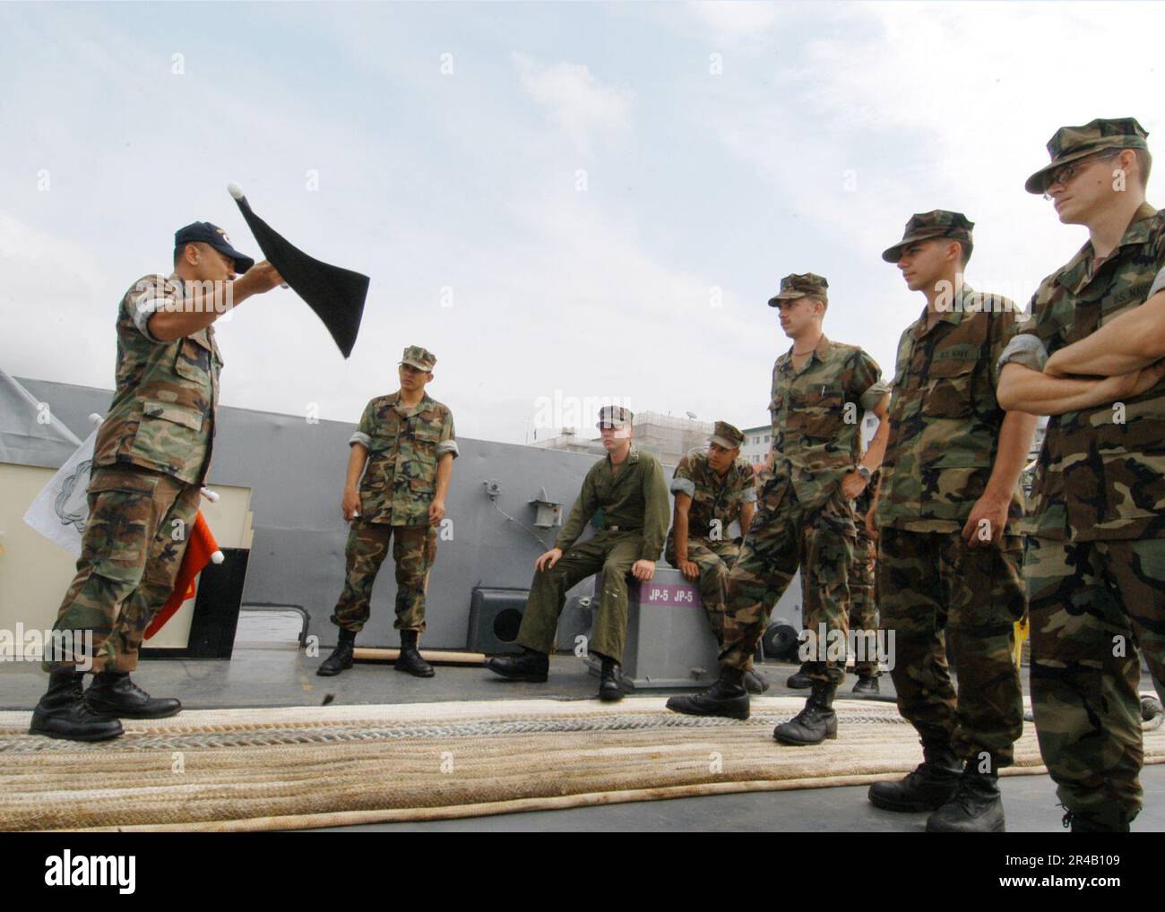 US Navy Chief Engineman assigned to Assault Craft Unit One (ACU1