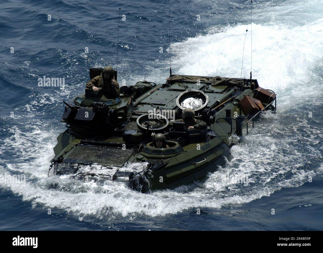 US Navy An Amphibious Assault Vehicle (AAV) maneuver into position to ...