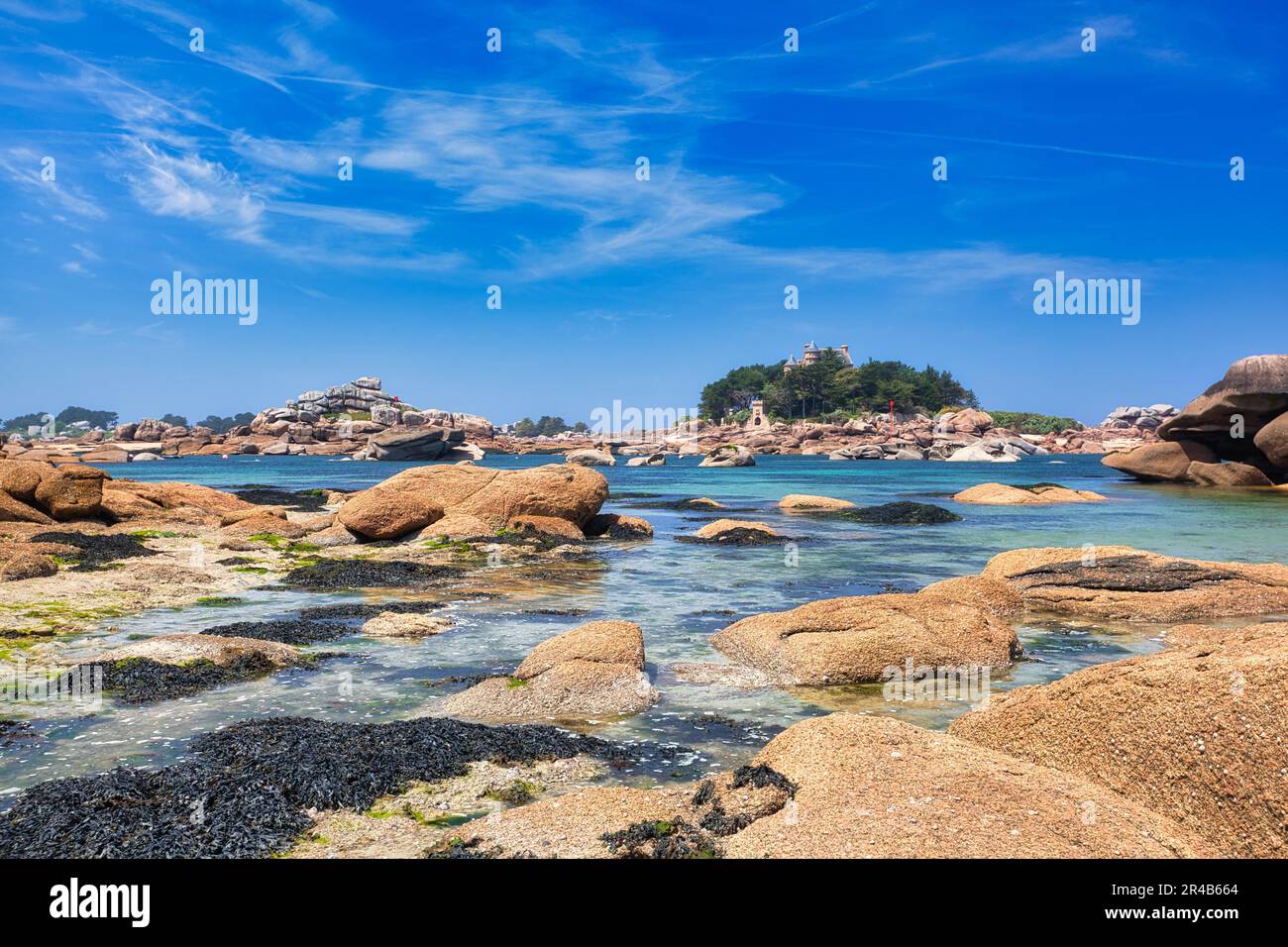 Castle Costaeres in Ploumanac'h, Cote de Granit Rose, Departement Cotes ...