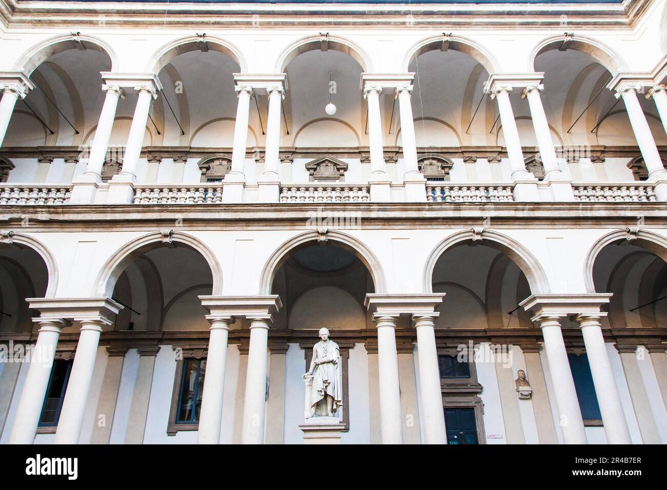 Milan, Italy. Entrance of the famous Brera University of Arts Stock Photo