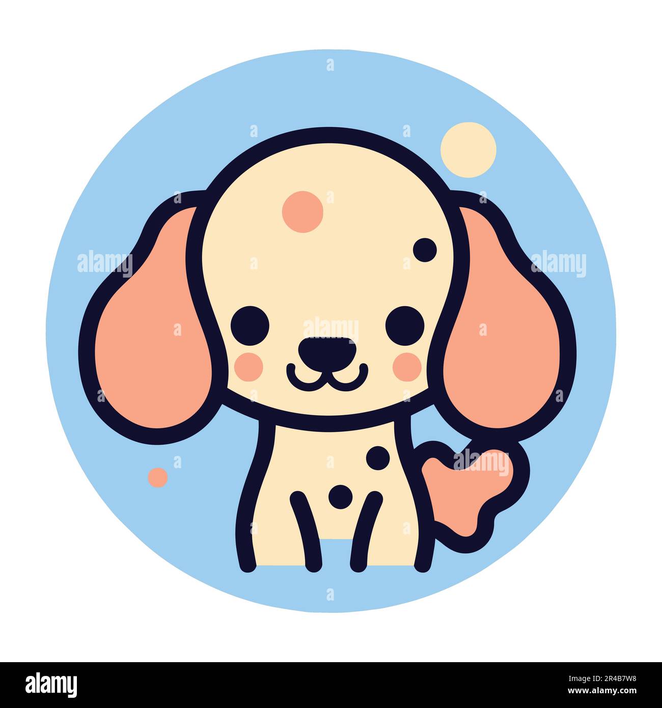 Hand Drawn cute dog in doodle style isolated on background Stock Vector ...