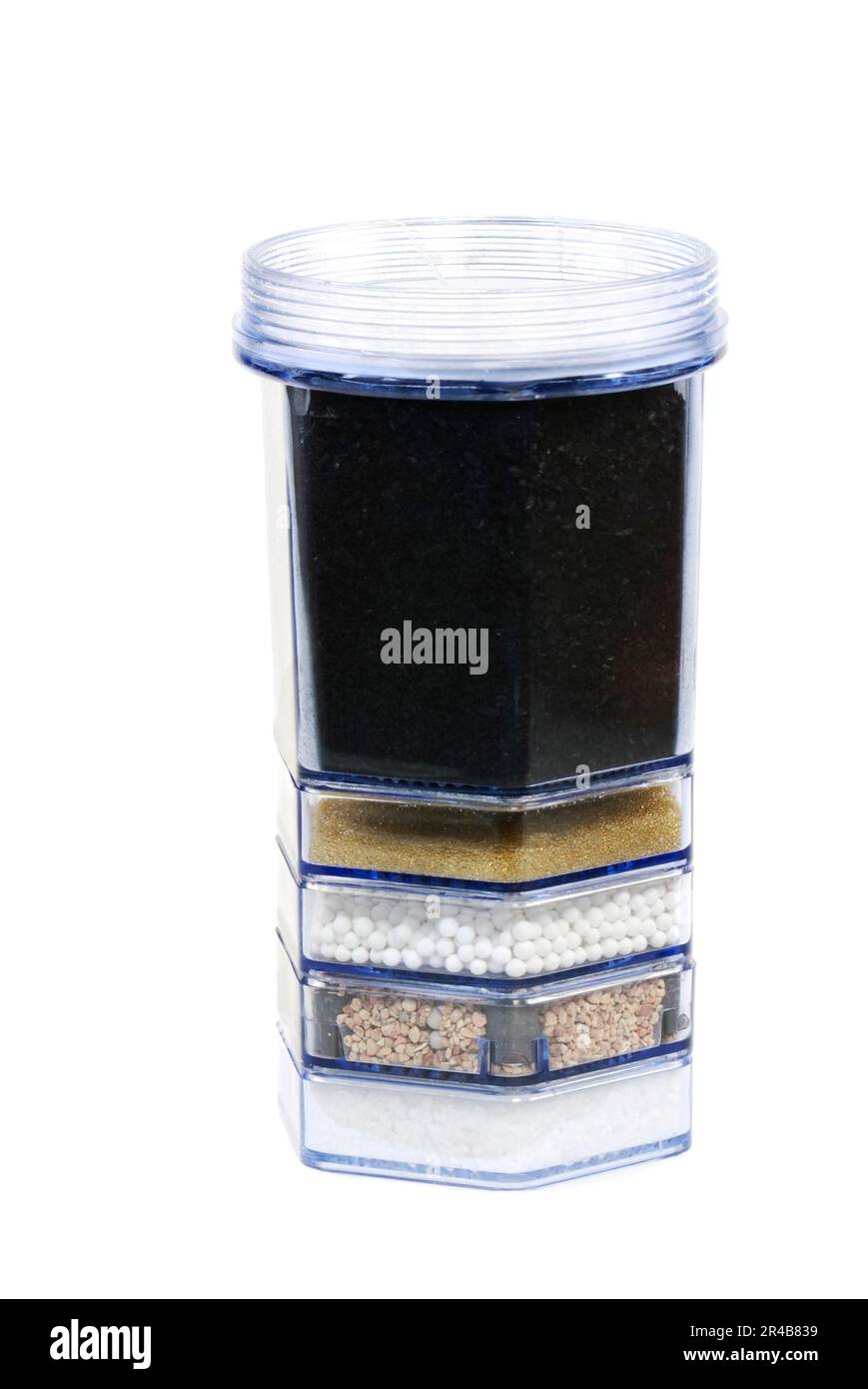 Water purification filter with activated charcoal and other filter