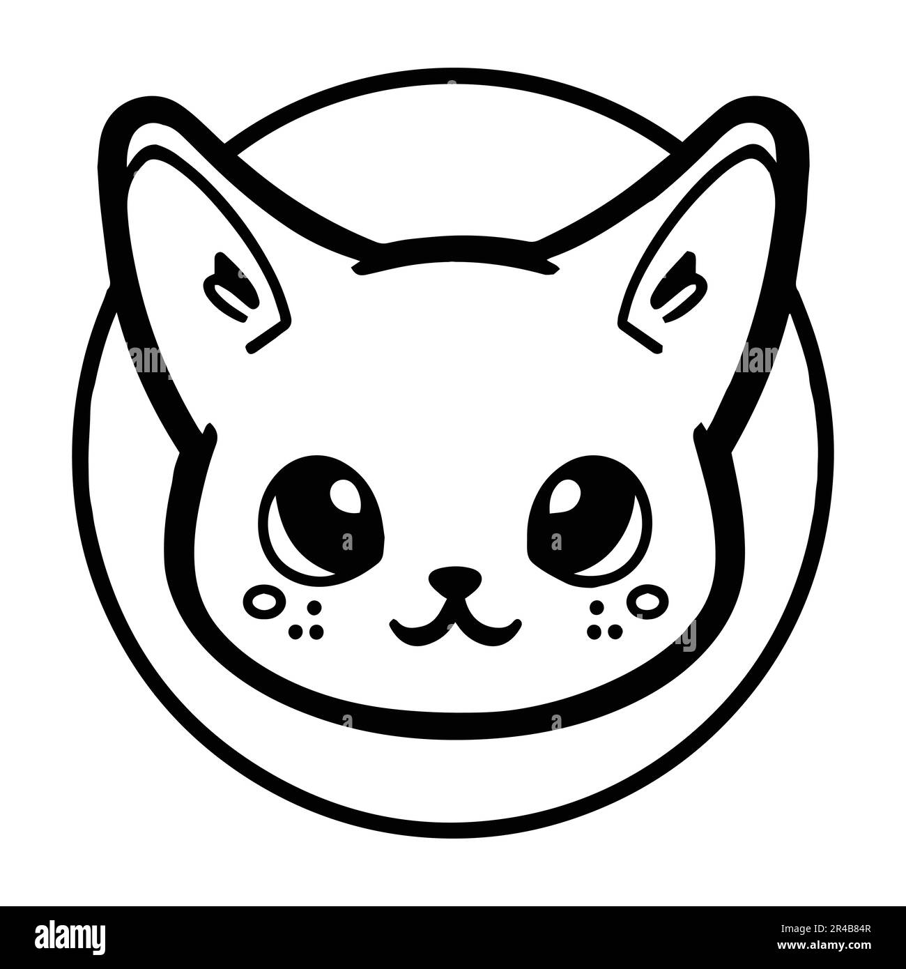 Cute Cat With Anime Emotion And Speech Babble Saying Hello Hand Drawn  Vector Illustration Of Kitty In Flat Cartoon Design Cute Childish Clip Art  With Kitten Isolated On White Background Stock Illustration 