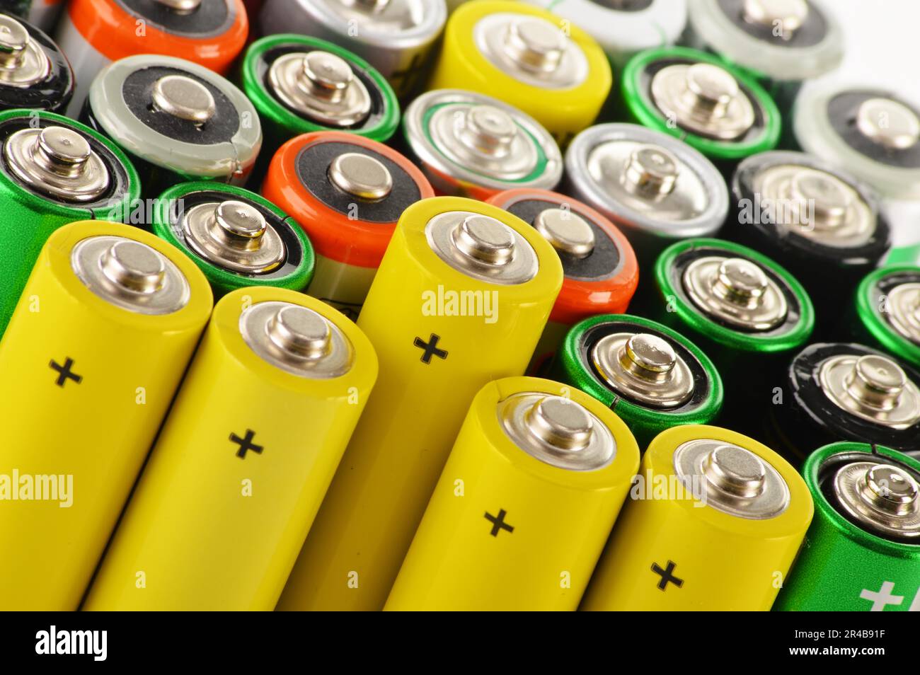 Composition with alkaline batteries Stock Photo Alamy
