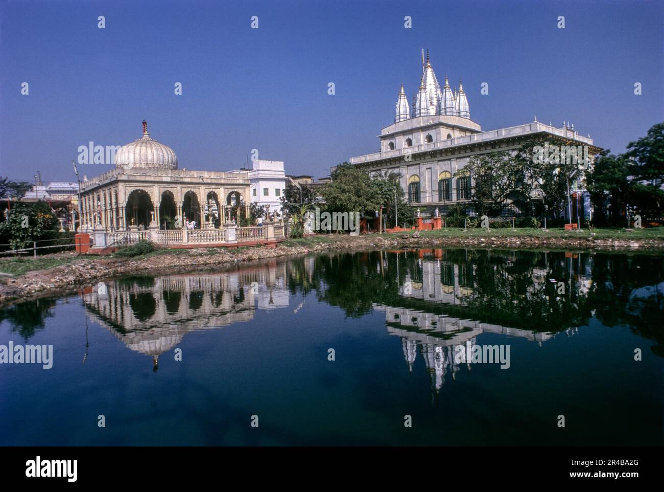 Parshwanath Jain temple with reflection in Kolkata or Calcutta, West Bengal, India, Asia Stock Photo