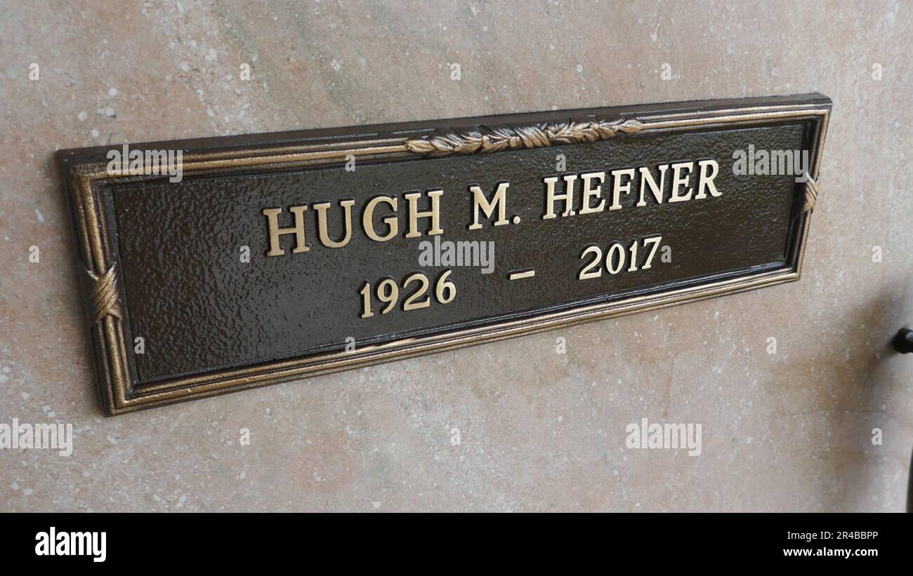 Los Angeles, California, USA 26th March 2023 Hugh Hefner Grave at